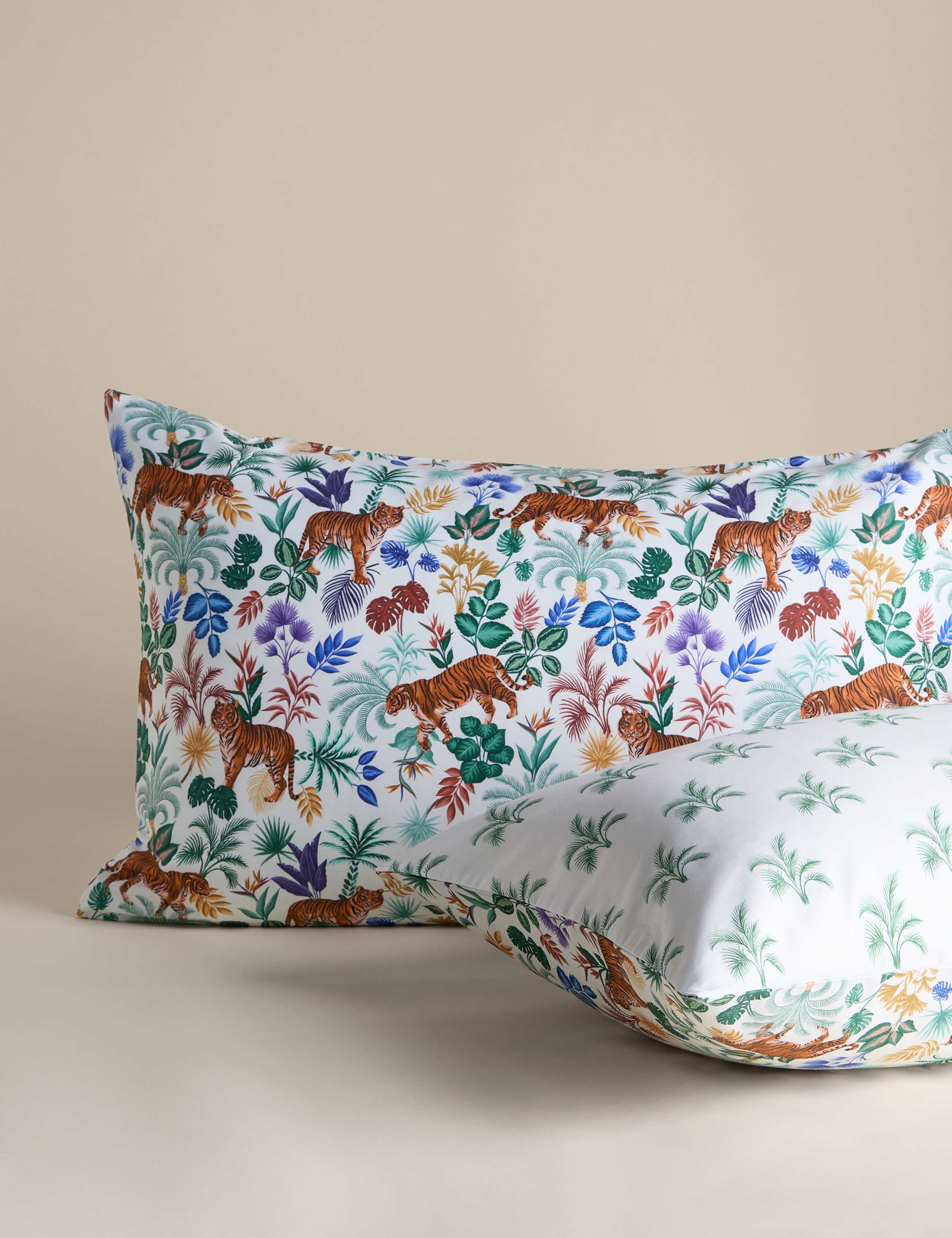 Pure Cotton Floral Tiger Print Bedding Set 3 of 5