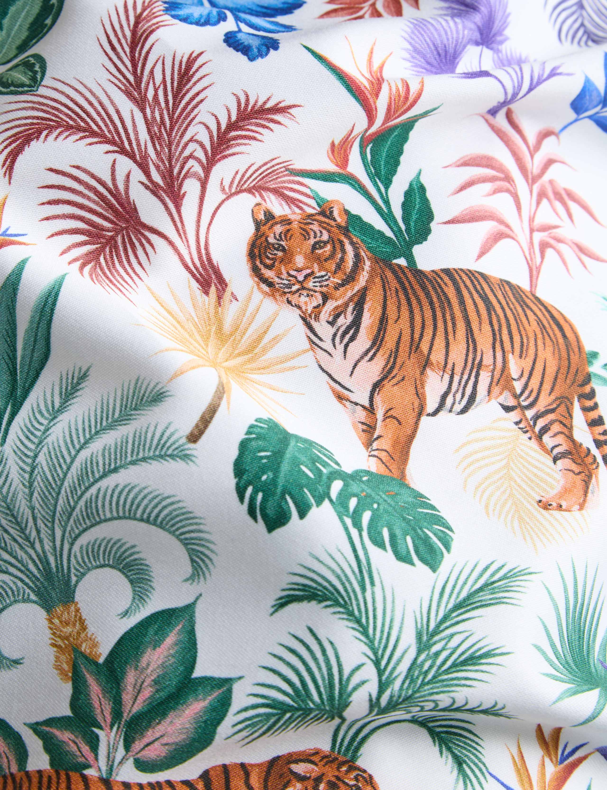 Pure Cotton Floral Tiger Print Bedding Set 4 of 5