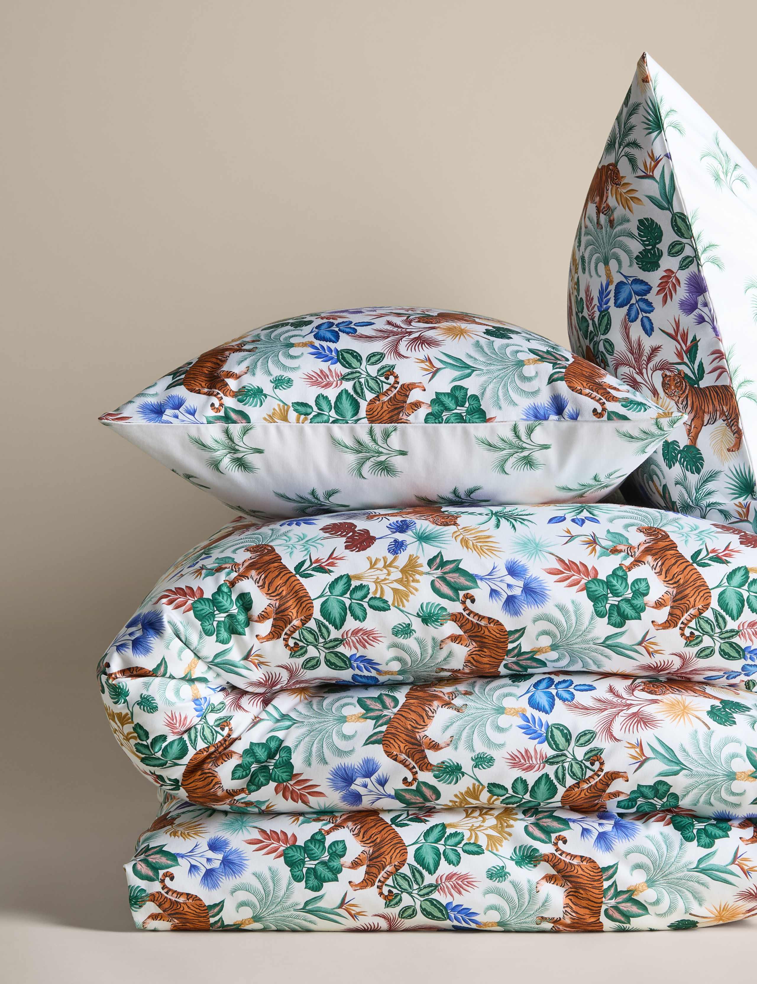 Pure Cotton Floral Tiger Print Bedding Set 2 of 5