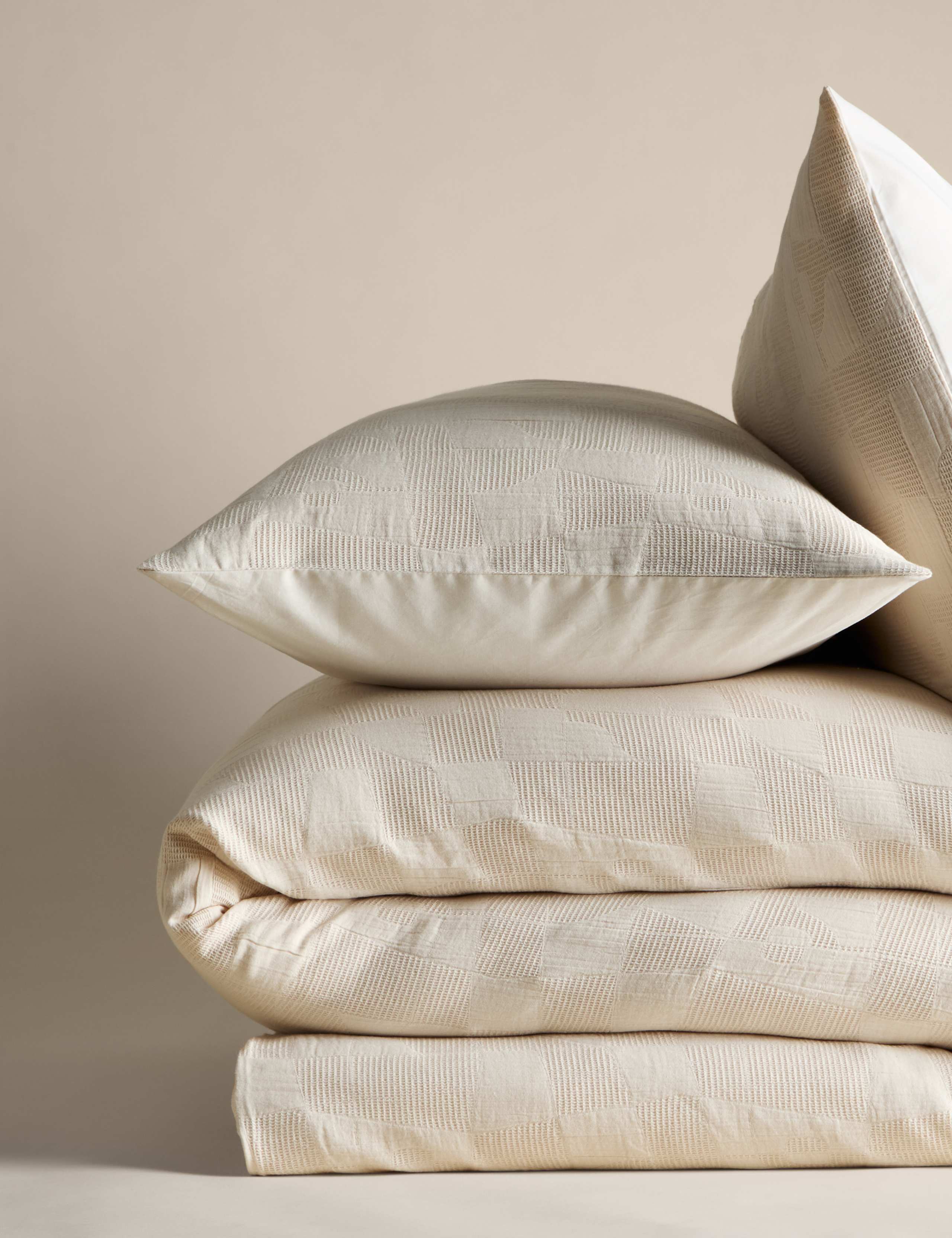 Pure Cotton Waffle Abstract Bedding Set 2 of 5