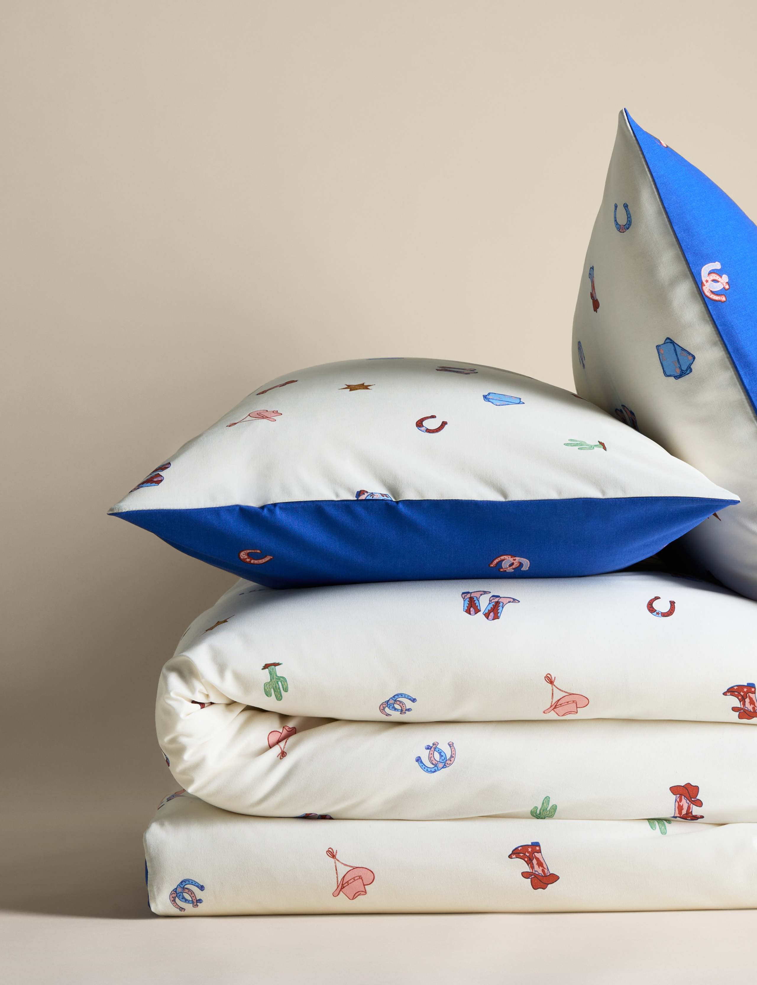 Cotton Blend Cowboy Boot Bedding Set 2 of 6