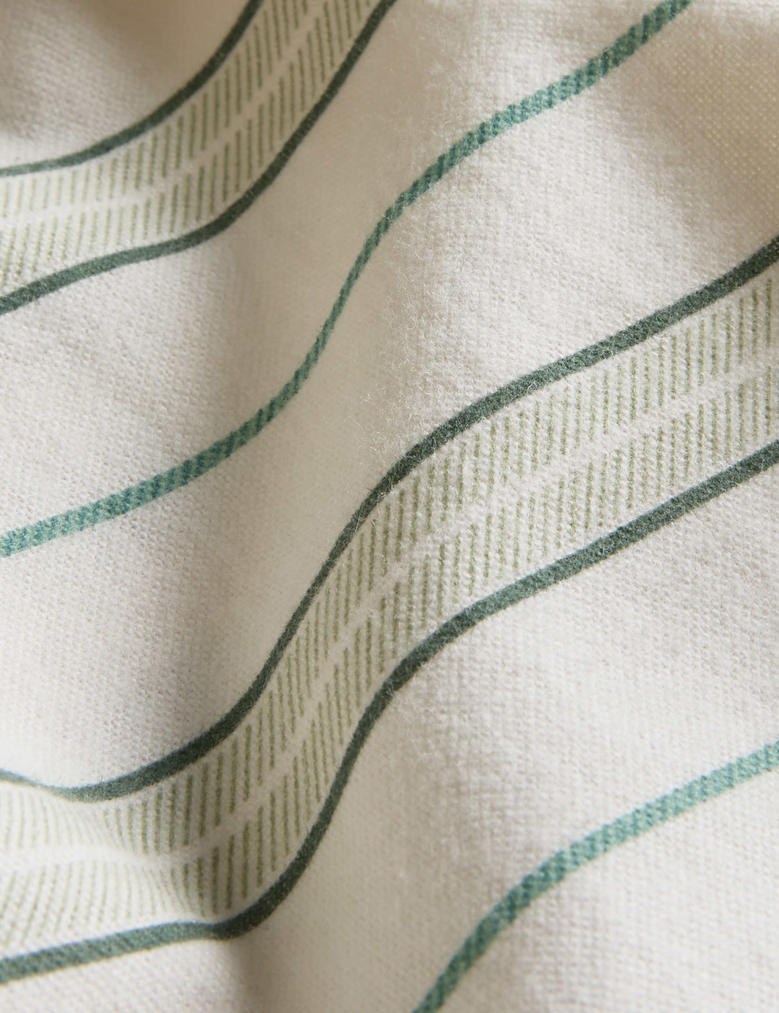 Pure Brushed Cotton Striped Bedding Set 4 of 5