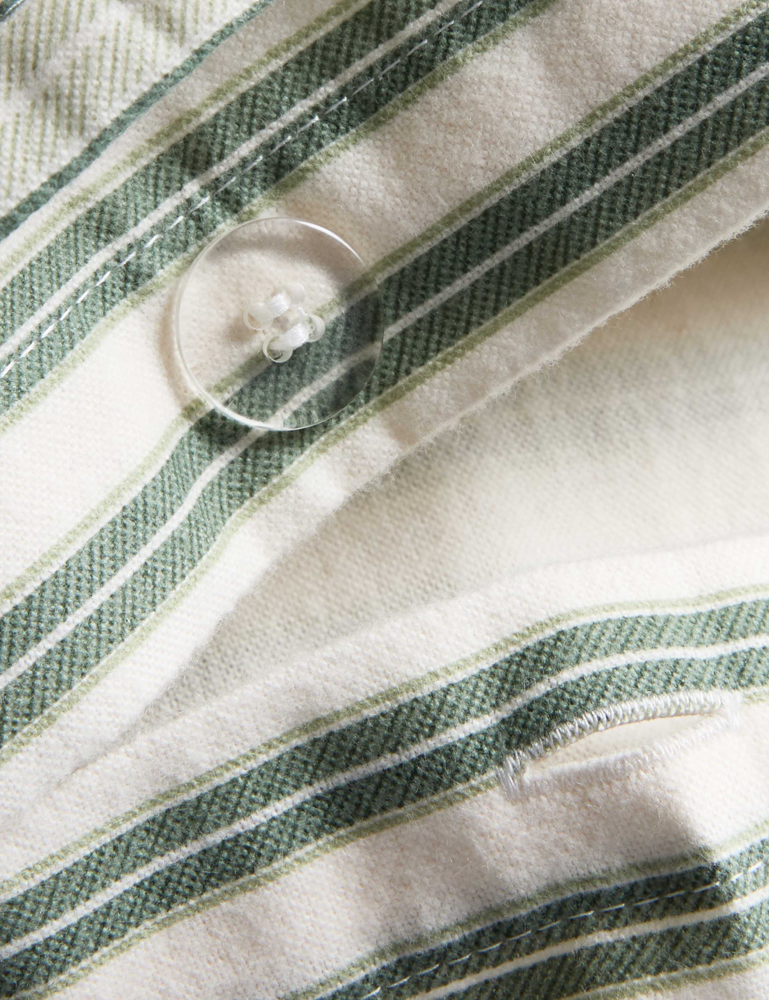 Pure Brushed Cotton Striped Bedding Set 5 of 5