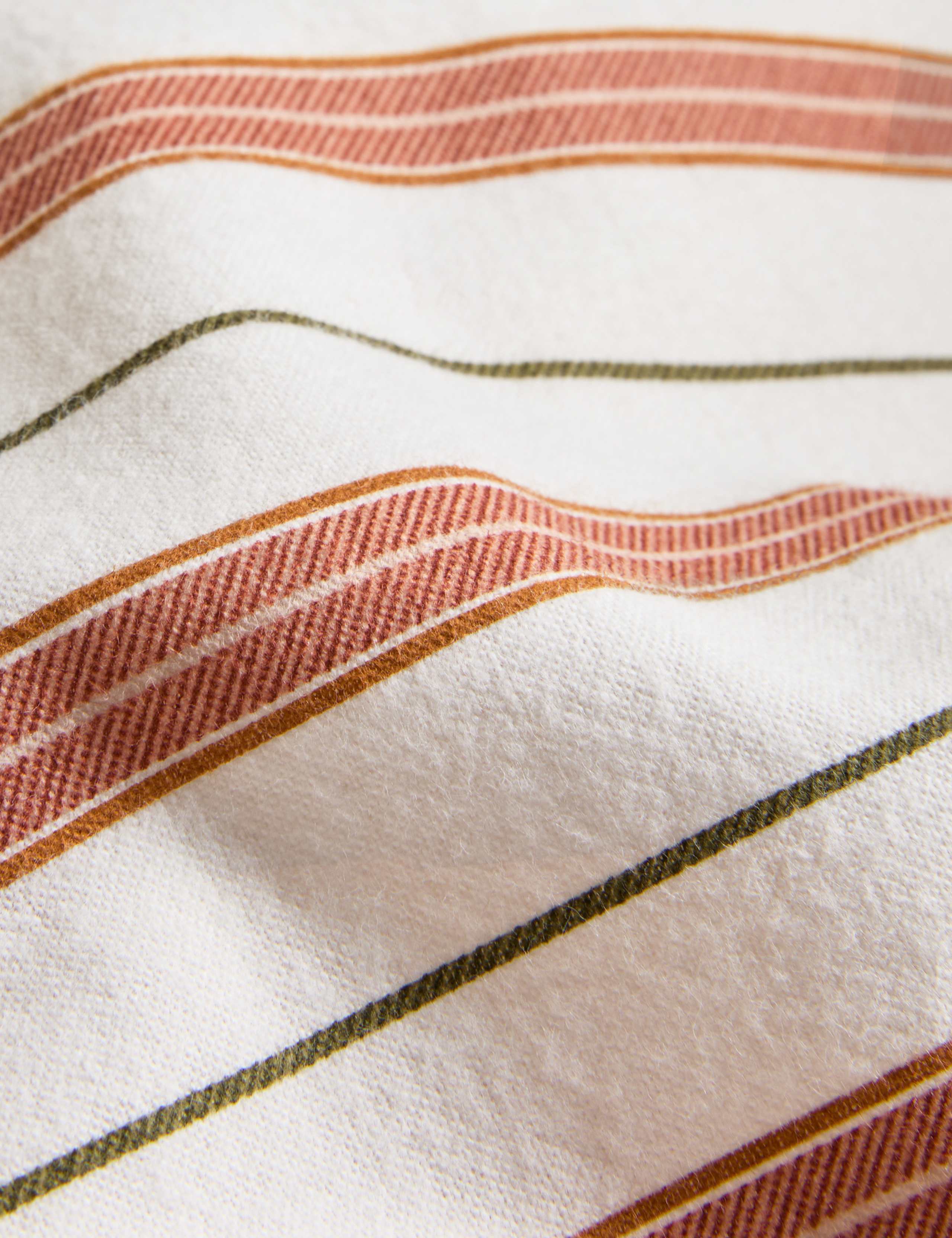 Pure Brushed Cotton Striped Bedding Set 4 of 5