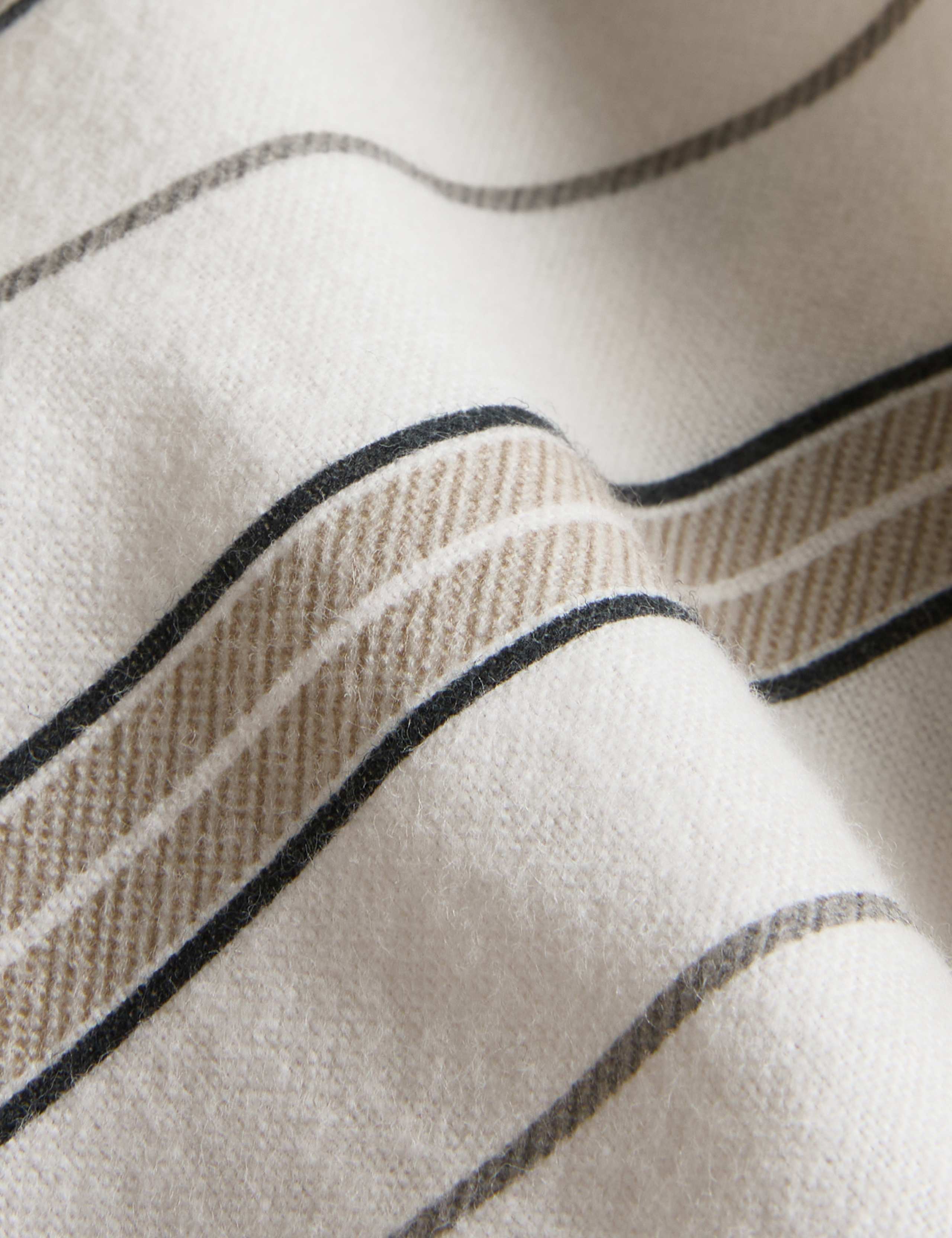 Pure Brushed Cotton Striped Bedding Set 4 of 5