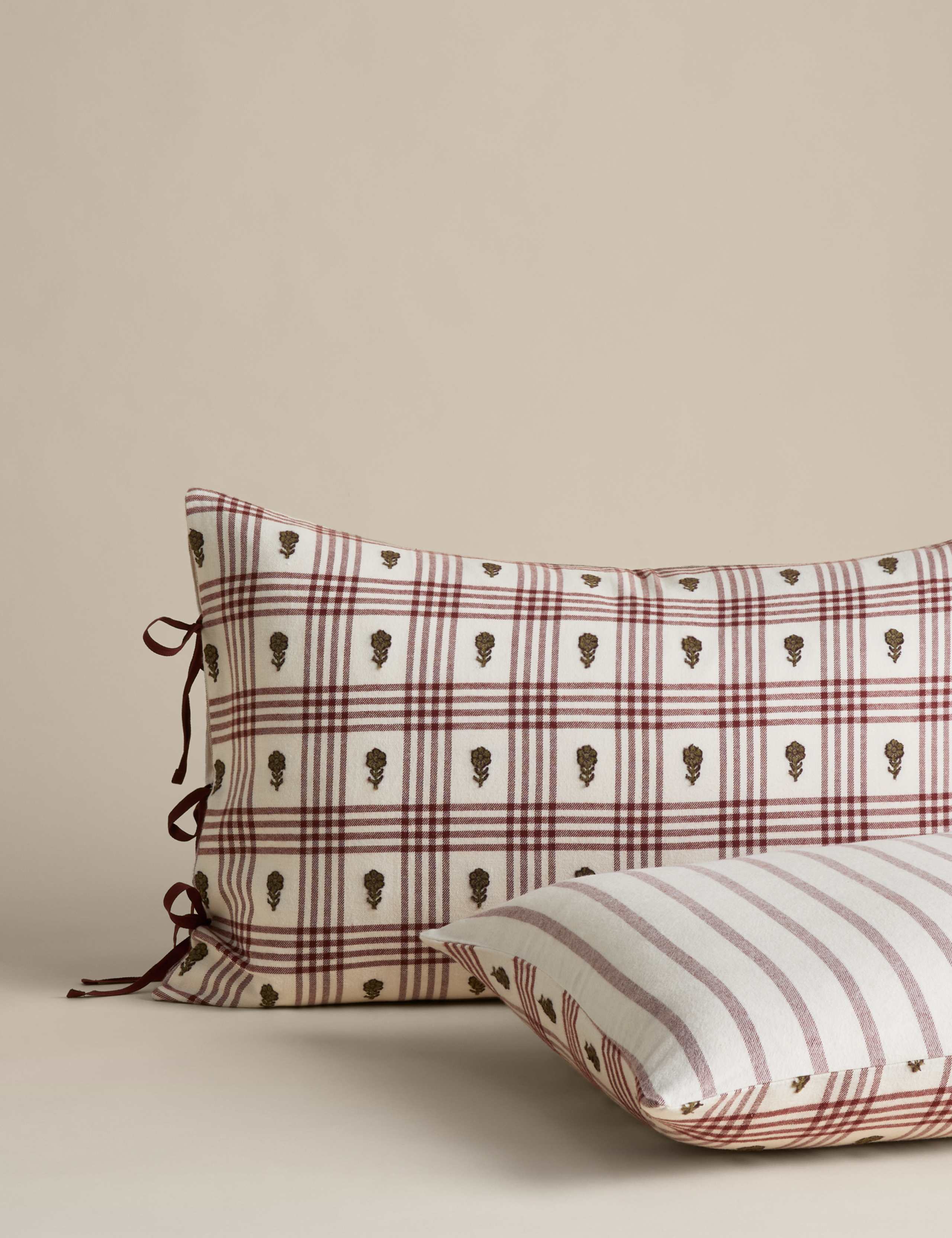 Pure Brushed Cotton Yarn Dye Bedding Set 2 of 4