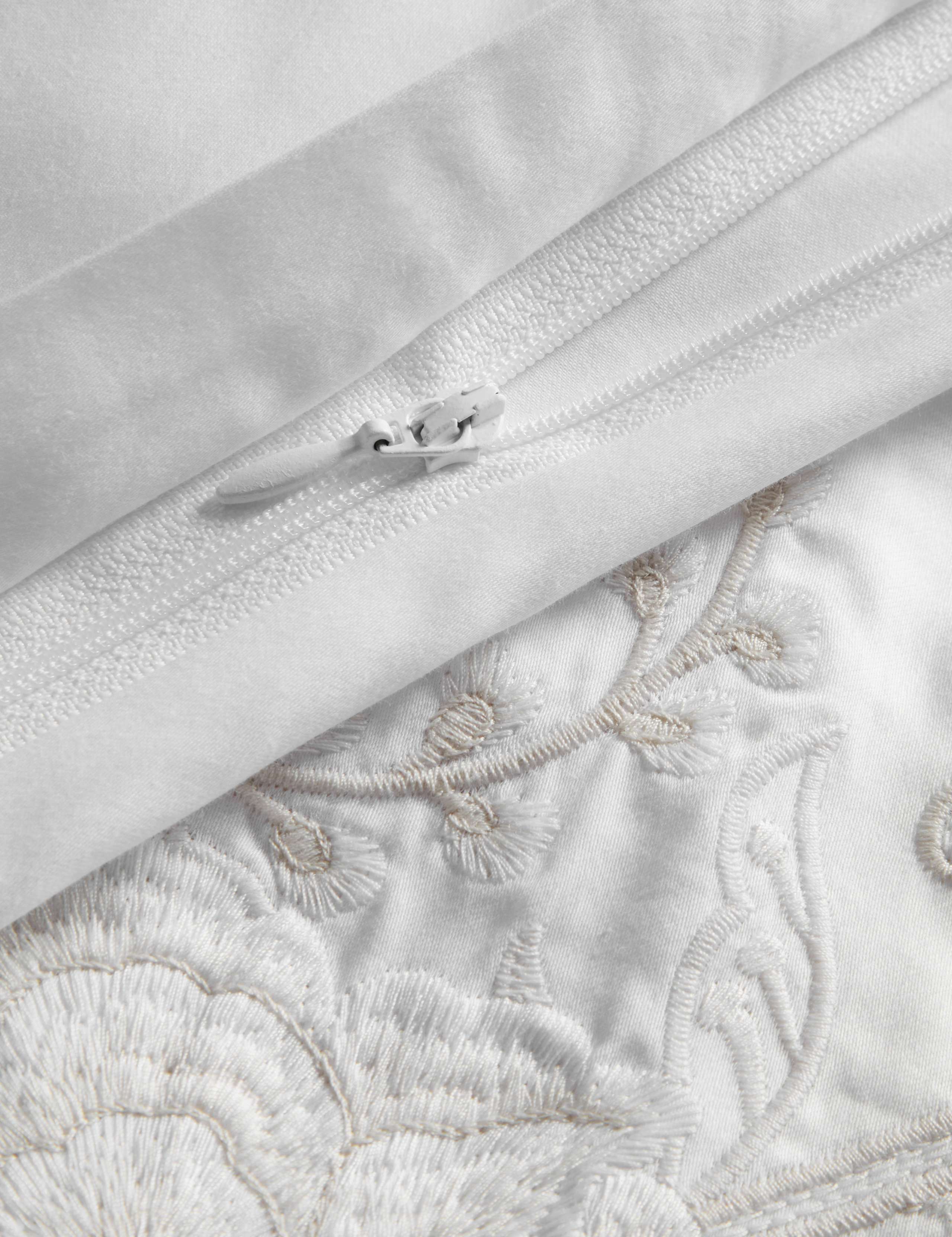 Pure Cotton Celandine Embroidered Bedding Set 6 of 6