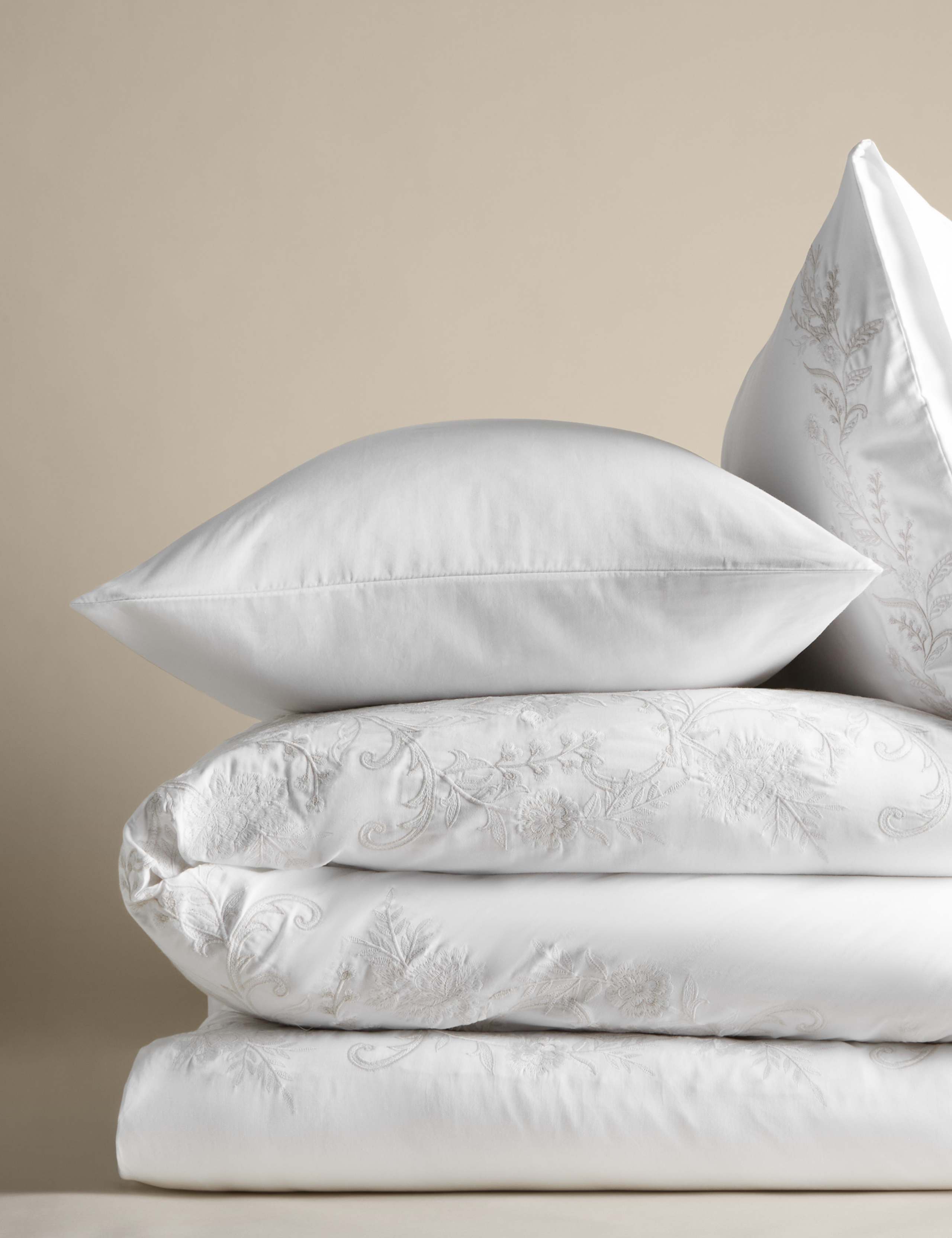 Pure Cotton Celandine Embroidered Bedding Set 2 of 6