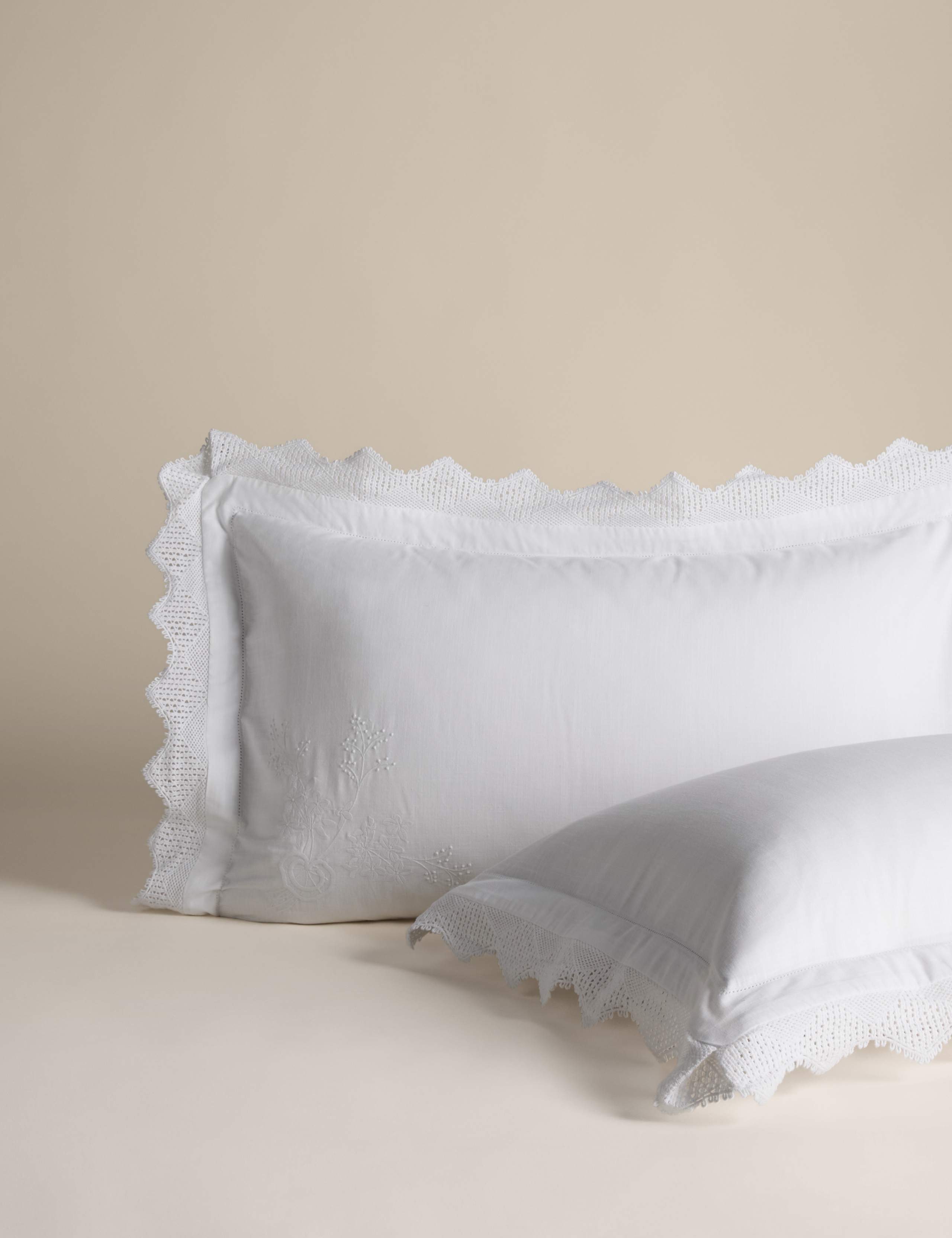 Pure Cotton Vintage Lace Embroidered Bedding Set 3 of 5