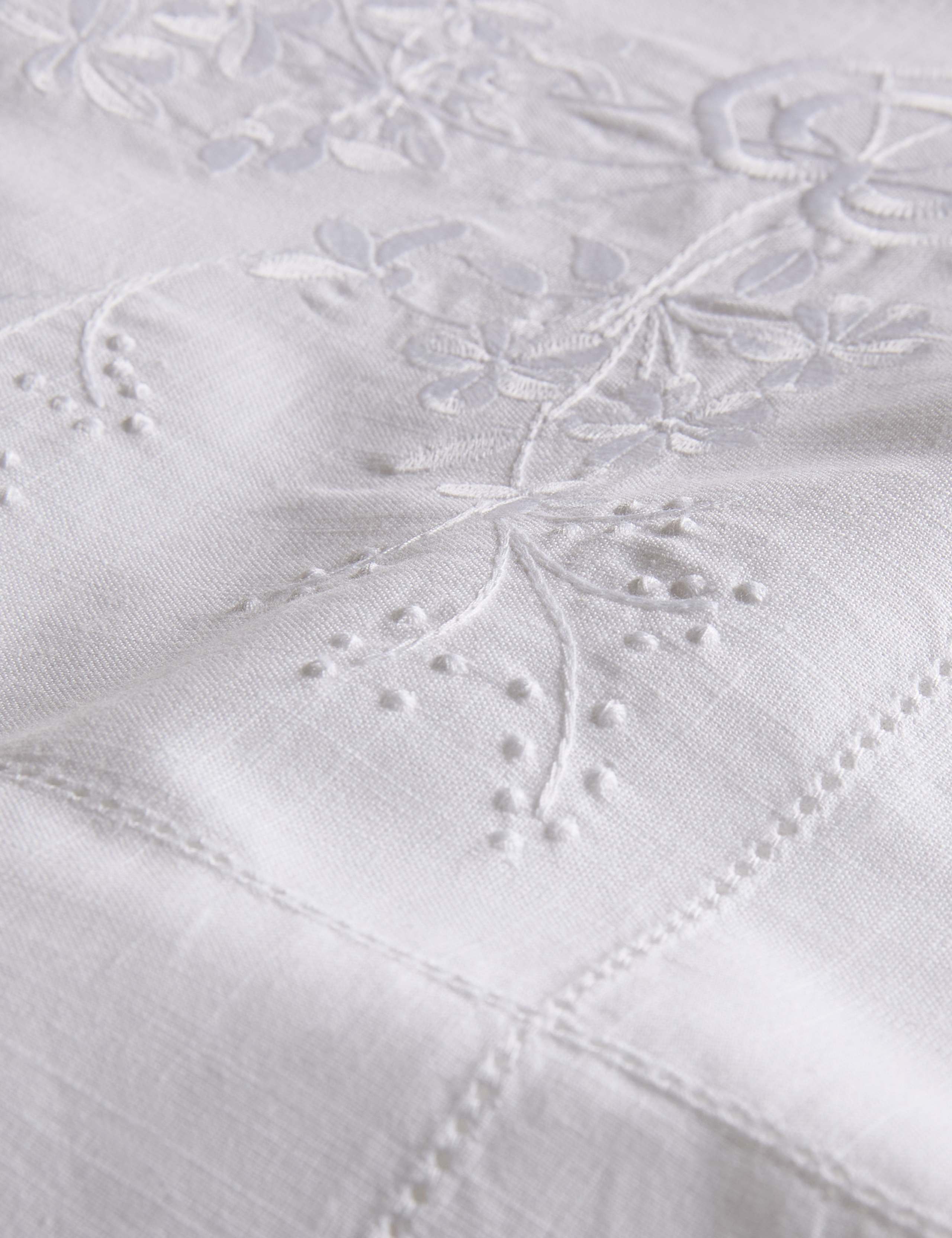 Pure Cotton Vintage Lace Embroidered Bedding Set 4 of 5