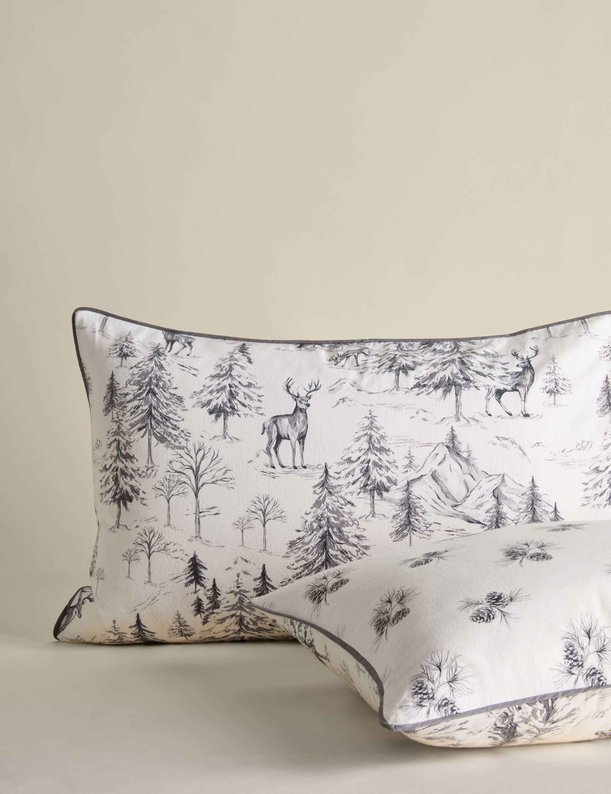Pure Brushed Cotton Woodland Forest Bedding Set 3 of 5