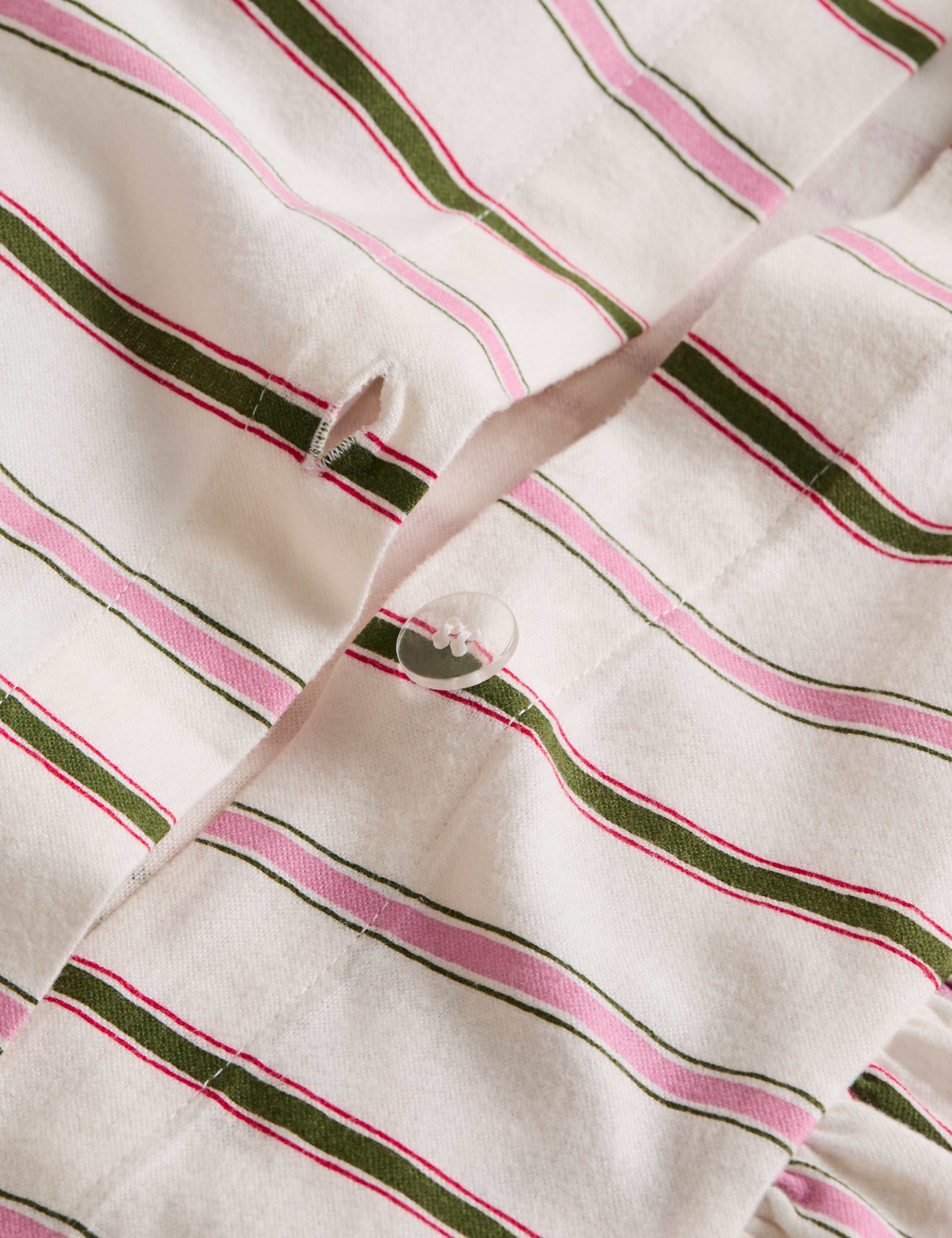 Pure Cotton Striped Foliage Bedding Set 5 of 5