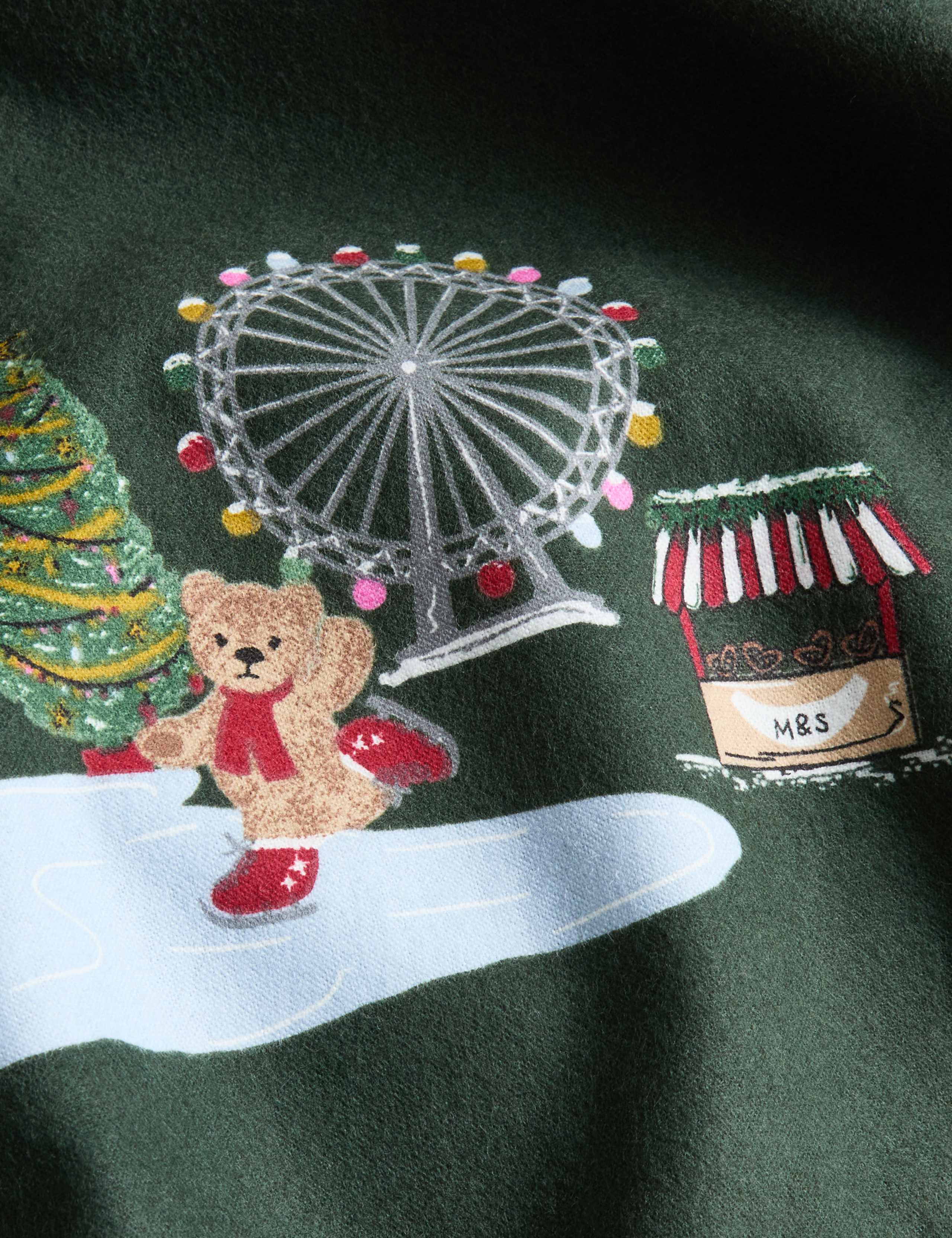 Pure Cotton Spencer Bear™ Christmas Bedding Set 3 of 4