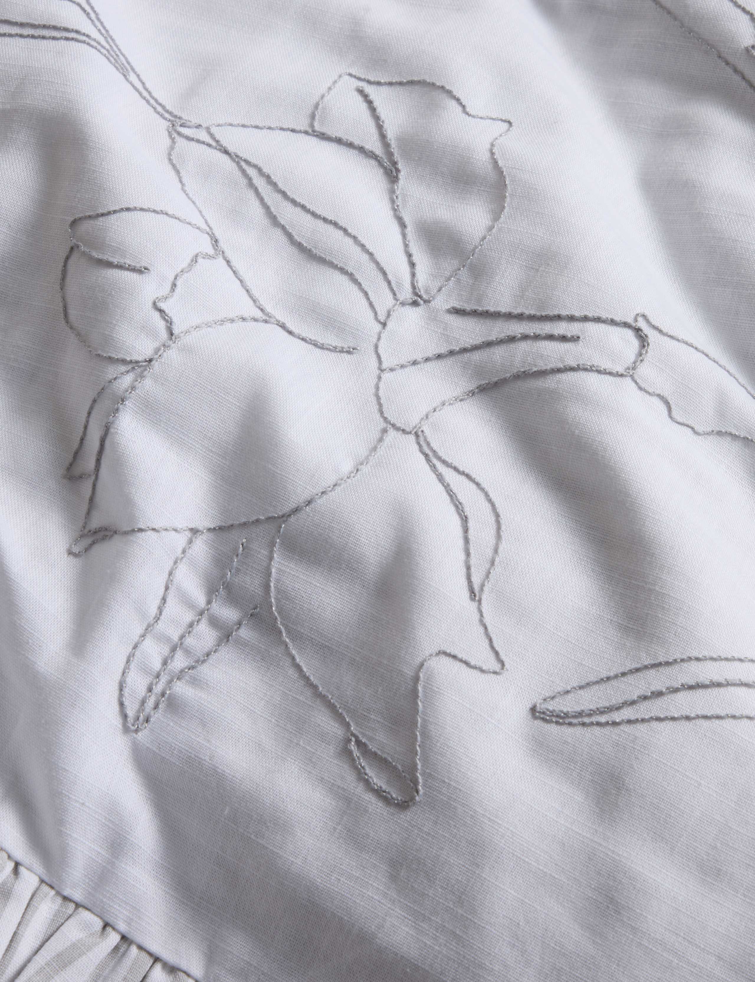 Pure Cotton Floral Embroidered Bedding Set 4 of 5