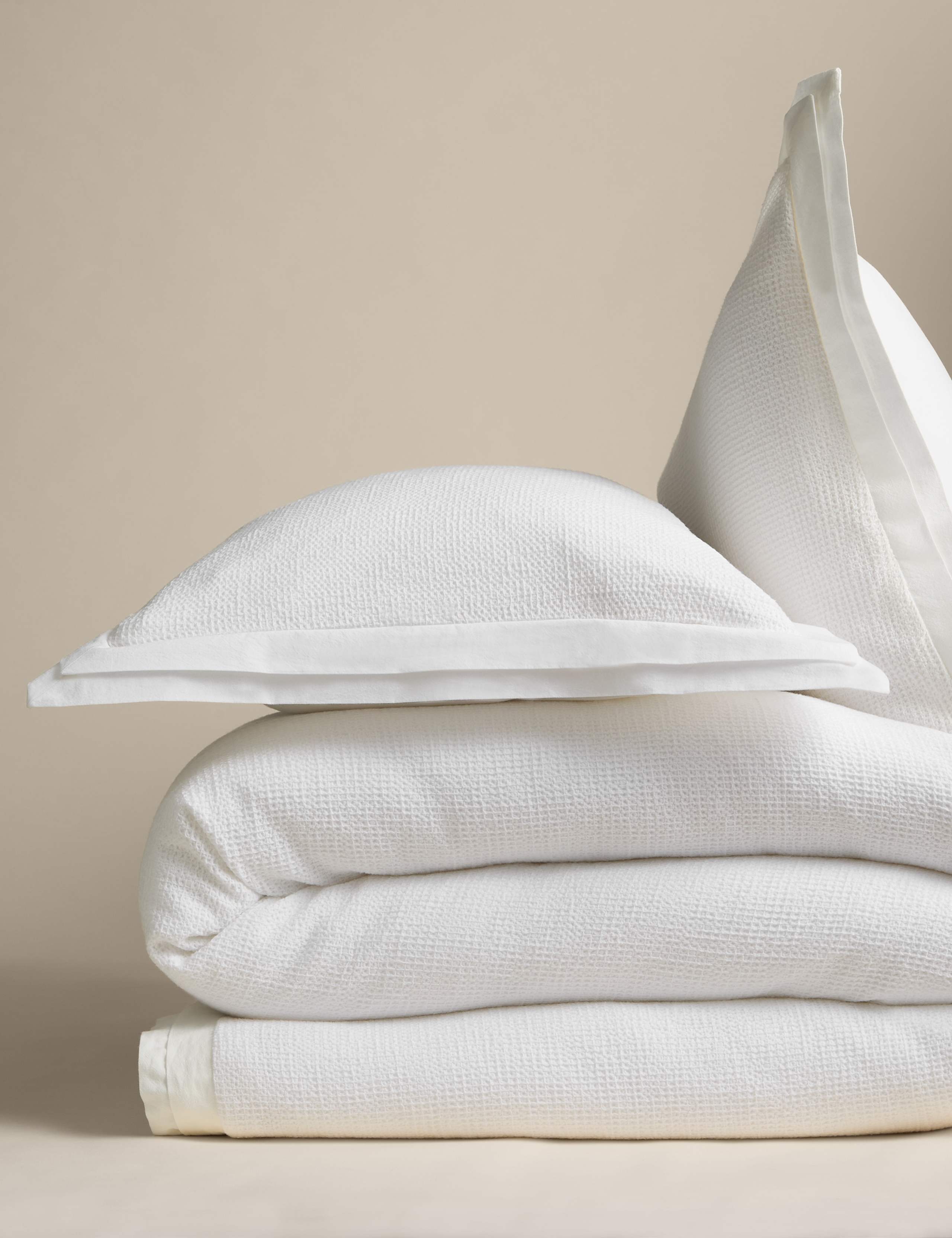 Cotton Rich Mini Waffle Bedding Set 2 of 5