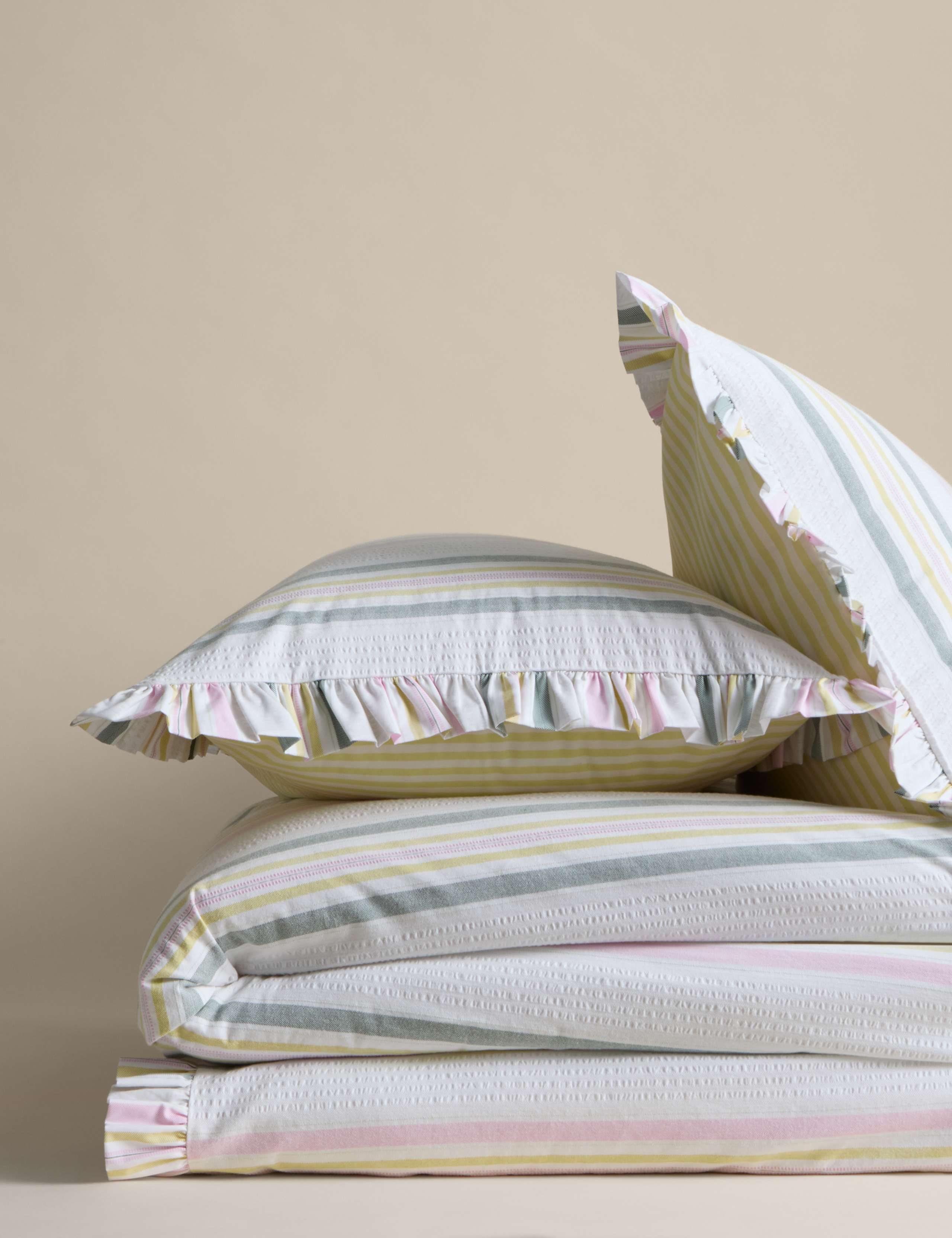 Pure Cotton Contrast Stripe Bedding Set 2 of 5