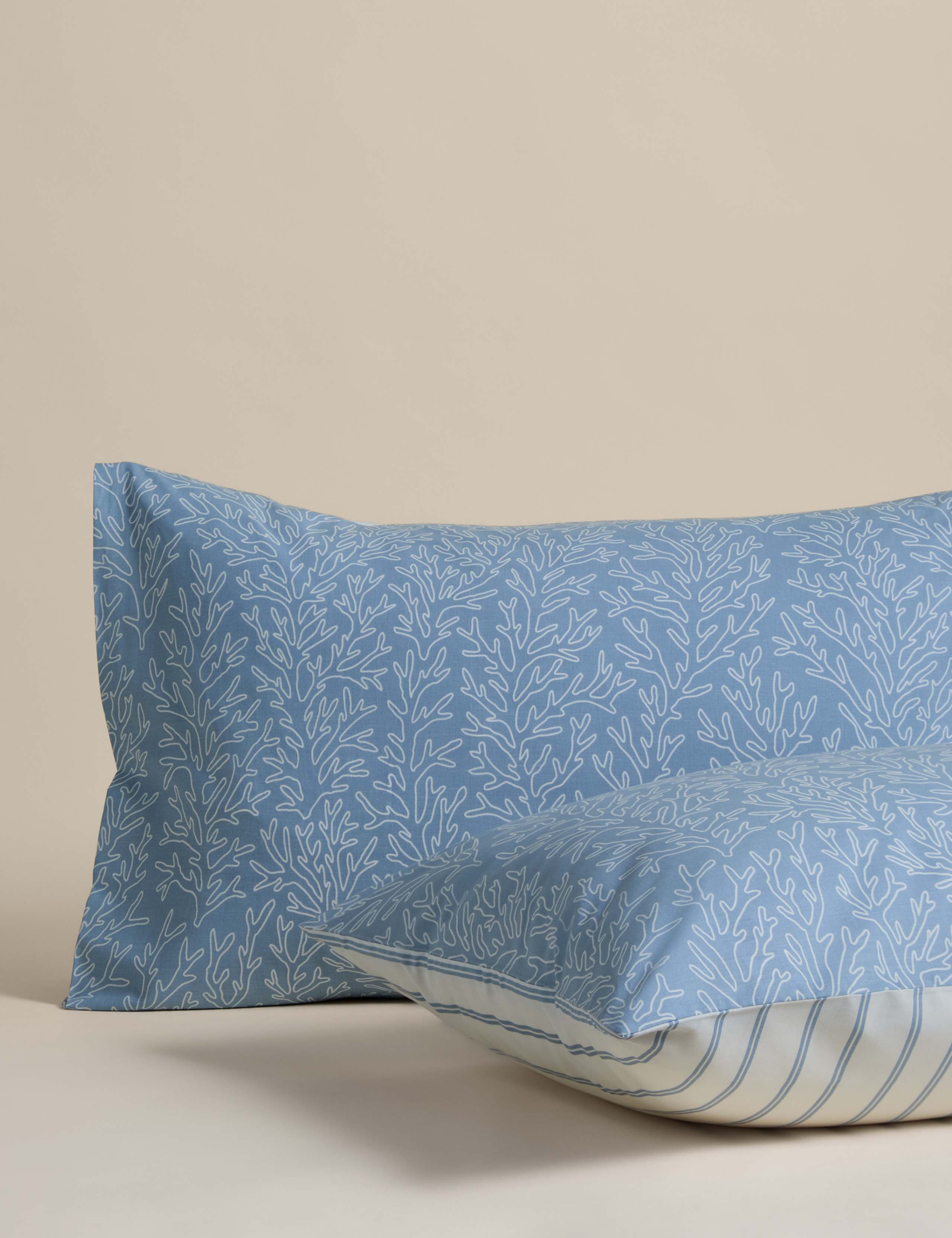 Cotton Rich Coral Printed Bedding Set 3 of 5