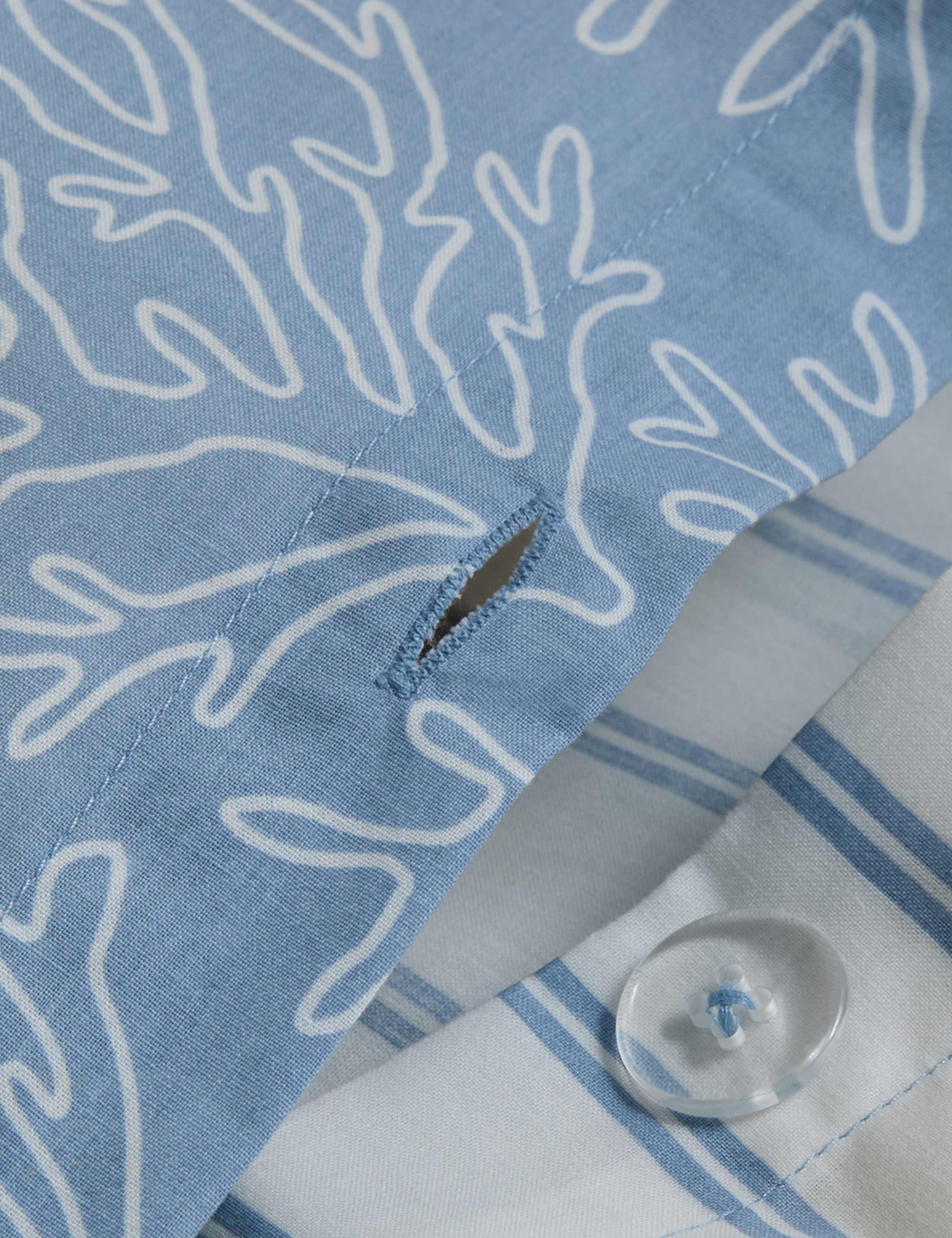 Cotton Rich Coral Printed Bedding Set 5 of 5