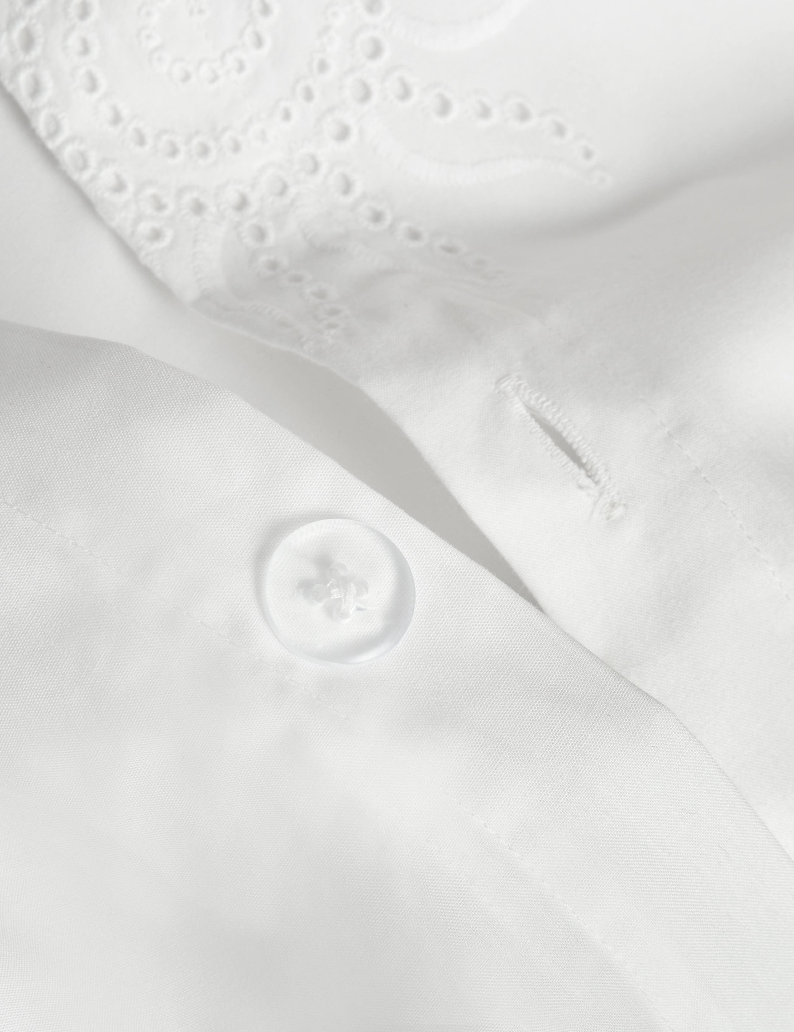 Pure Cotton Coastal Broderie Bedding Set 5 of 5