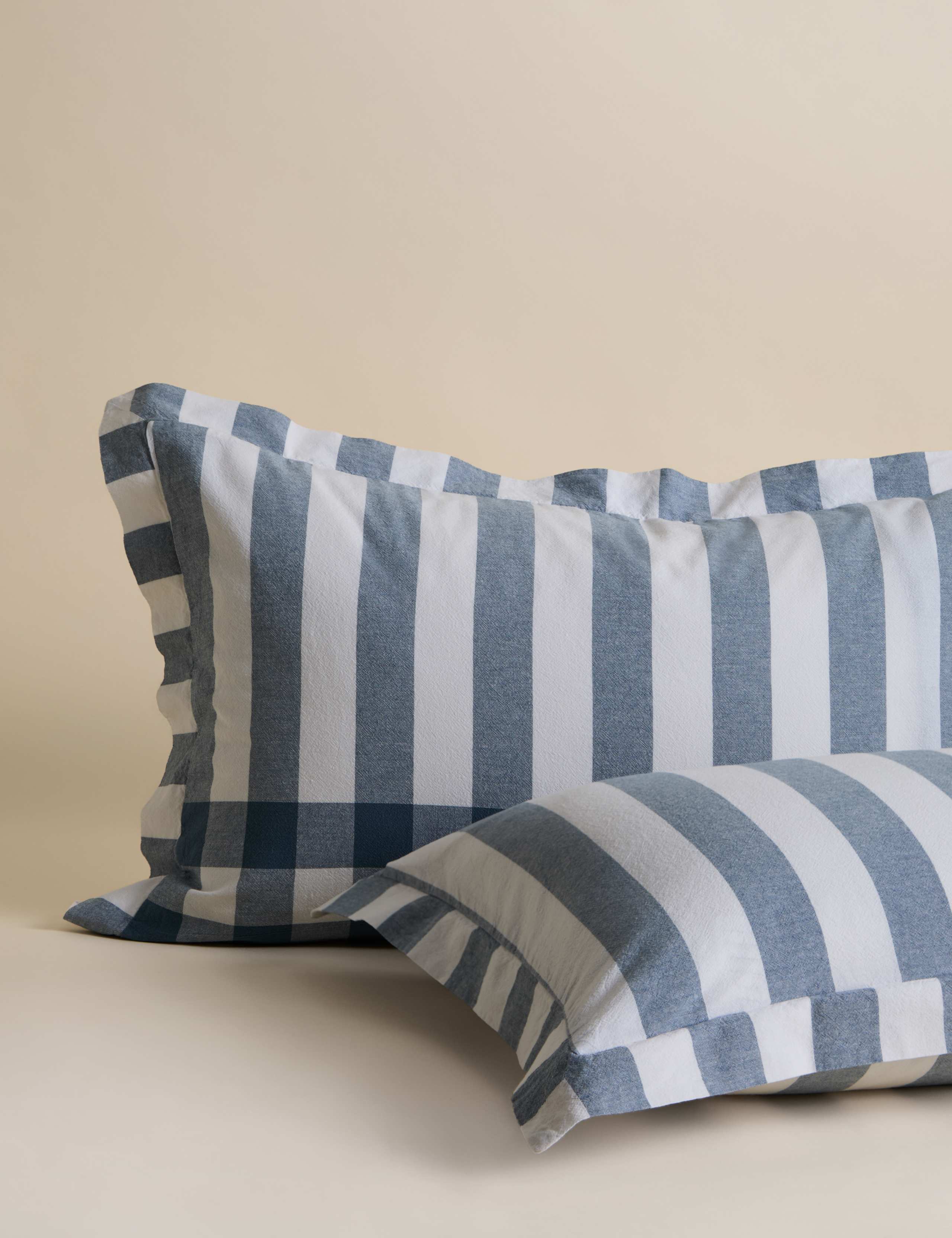 Pure Cotton Striped Gingham Bedding Set 3 of 5