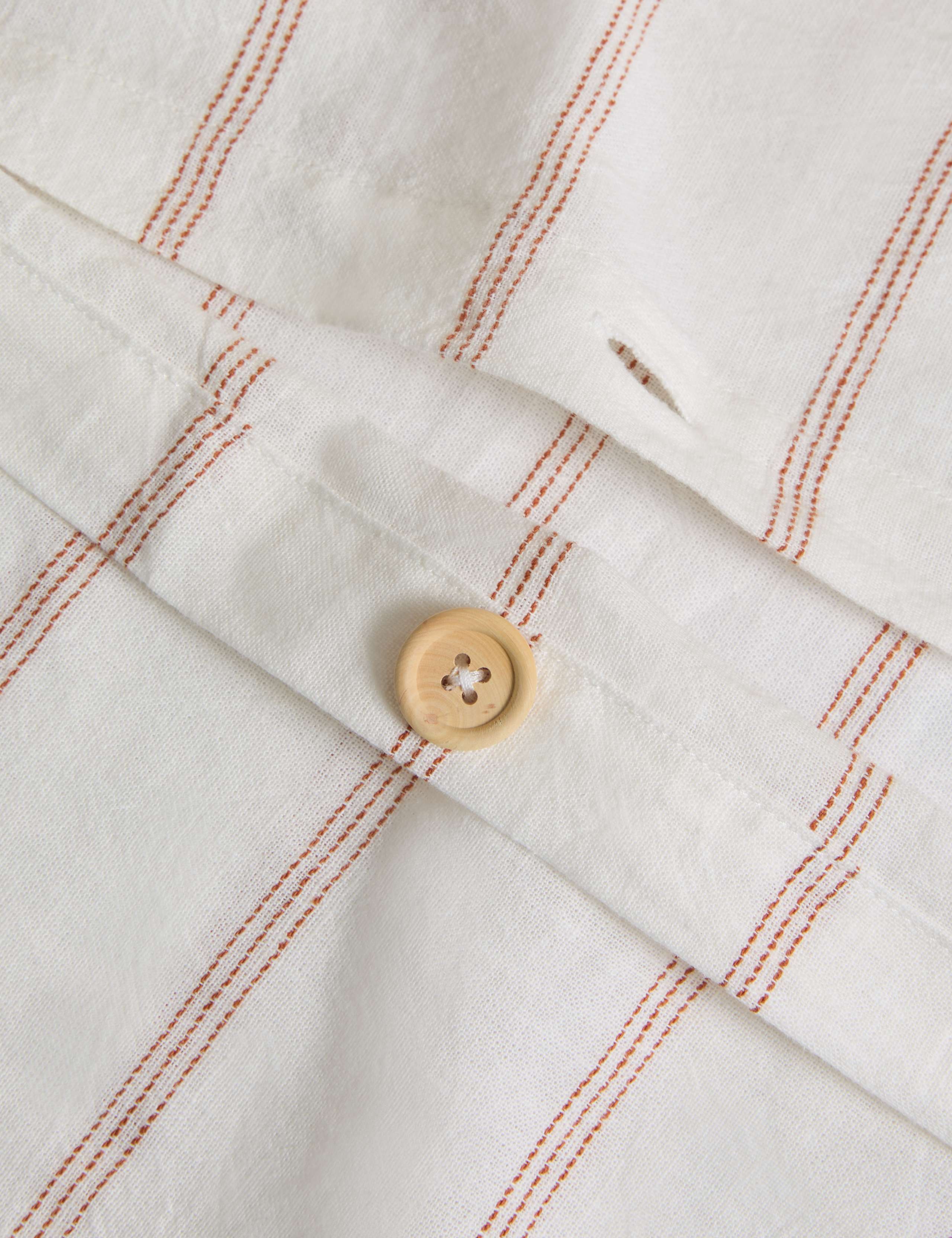 Linen Rich Striped Jacquard Bedding Set 4 of 4