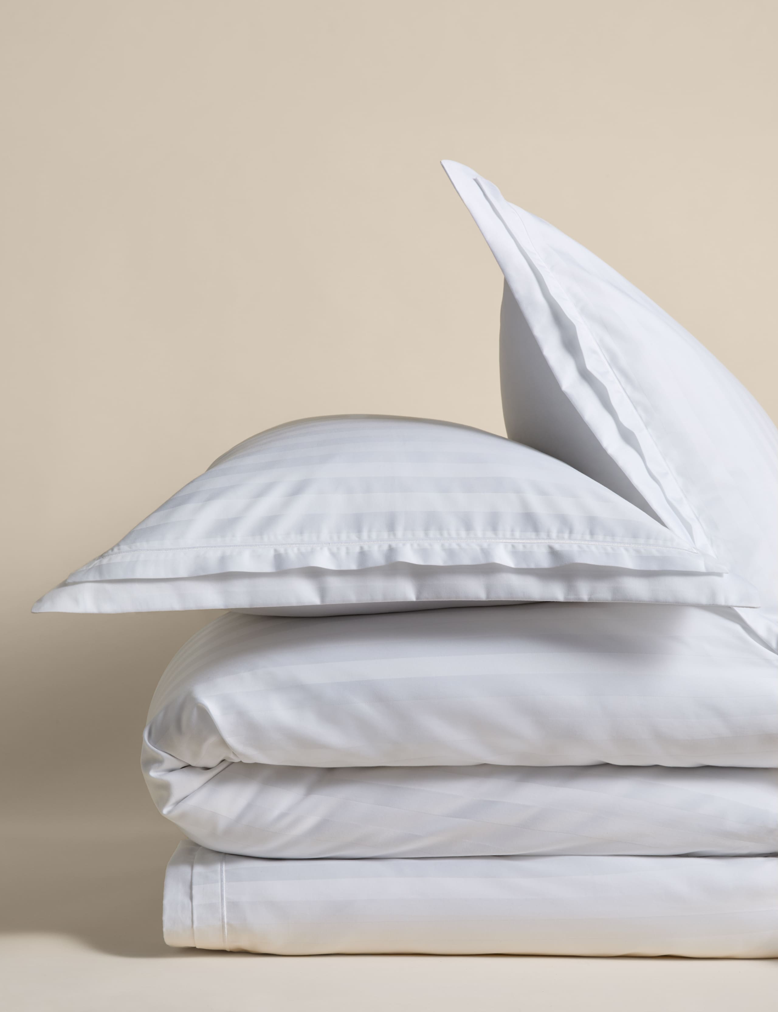 Pure Cotton Satin Striped Bedding Set 2 of 6