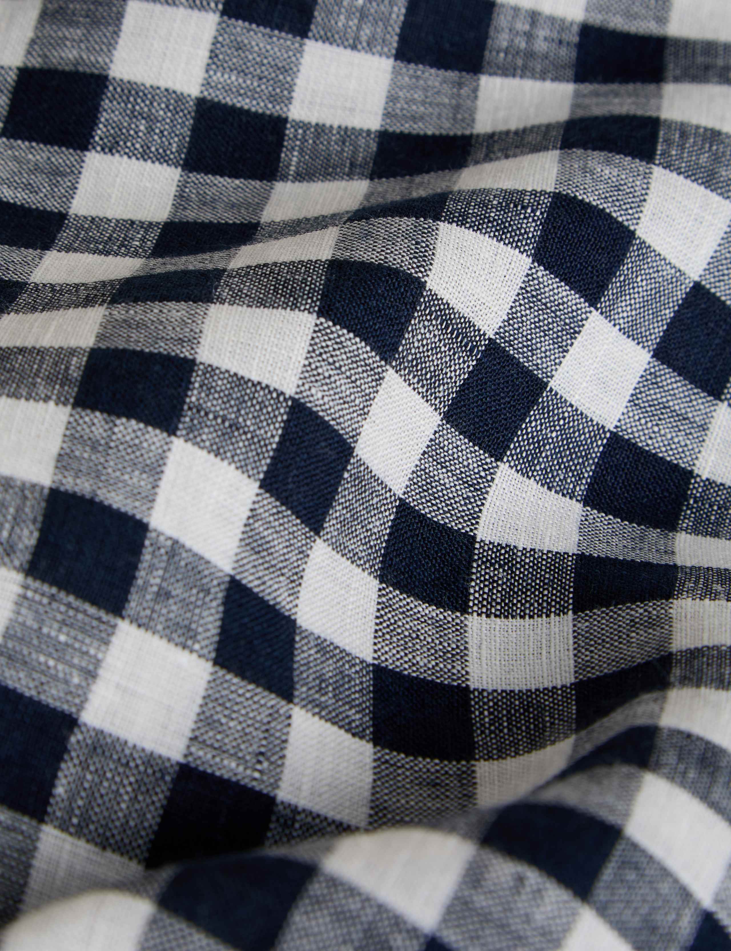 Pure Linen Gingham Bedset 5 of 5