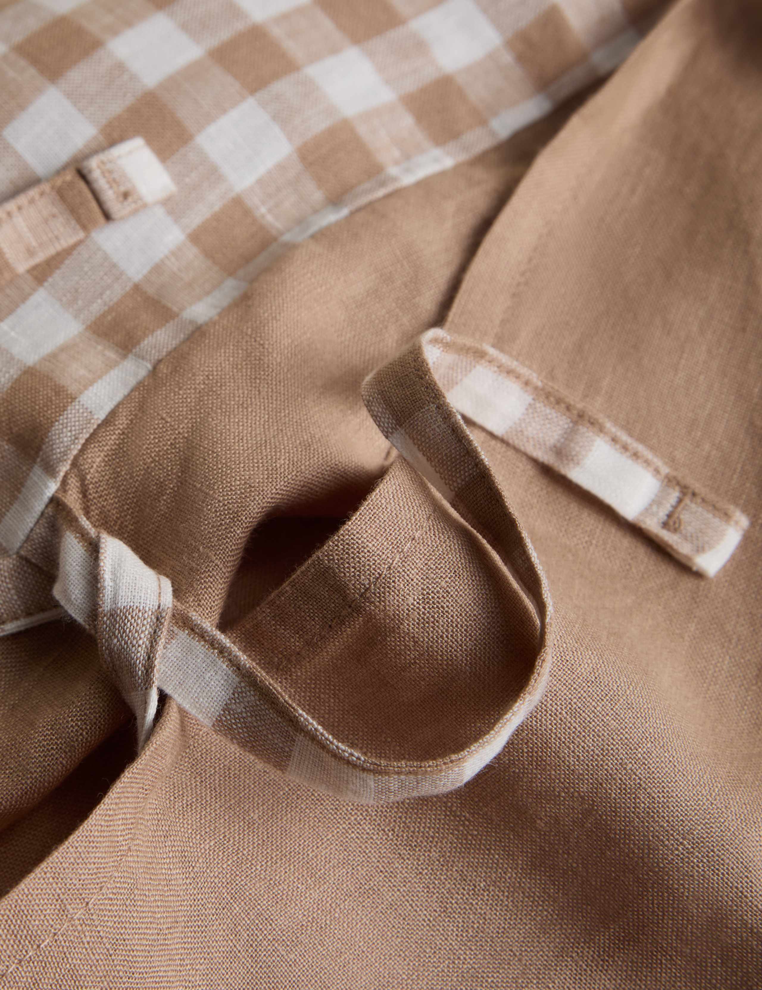 Pure Linen Gingham Bedset 4 of 5