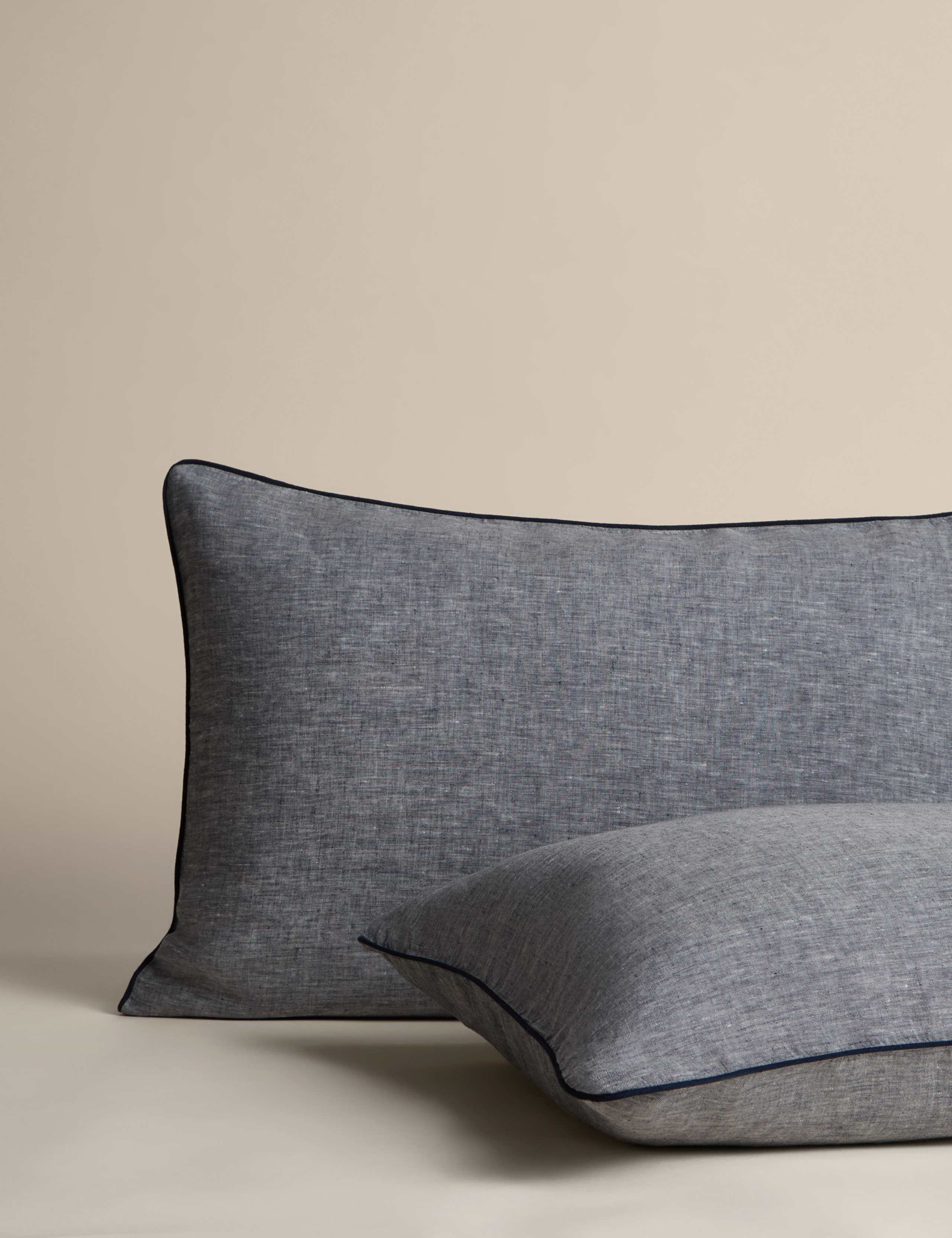 Pure Linen Chambray Bedding Set 3 of 5