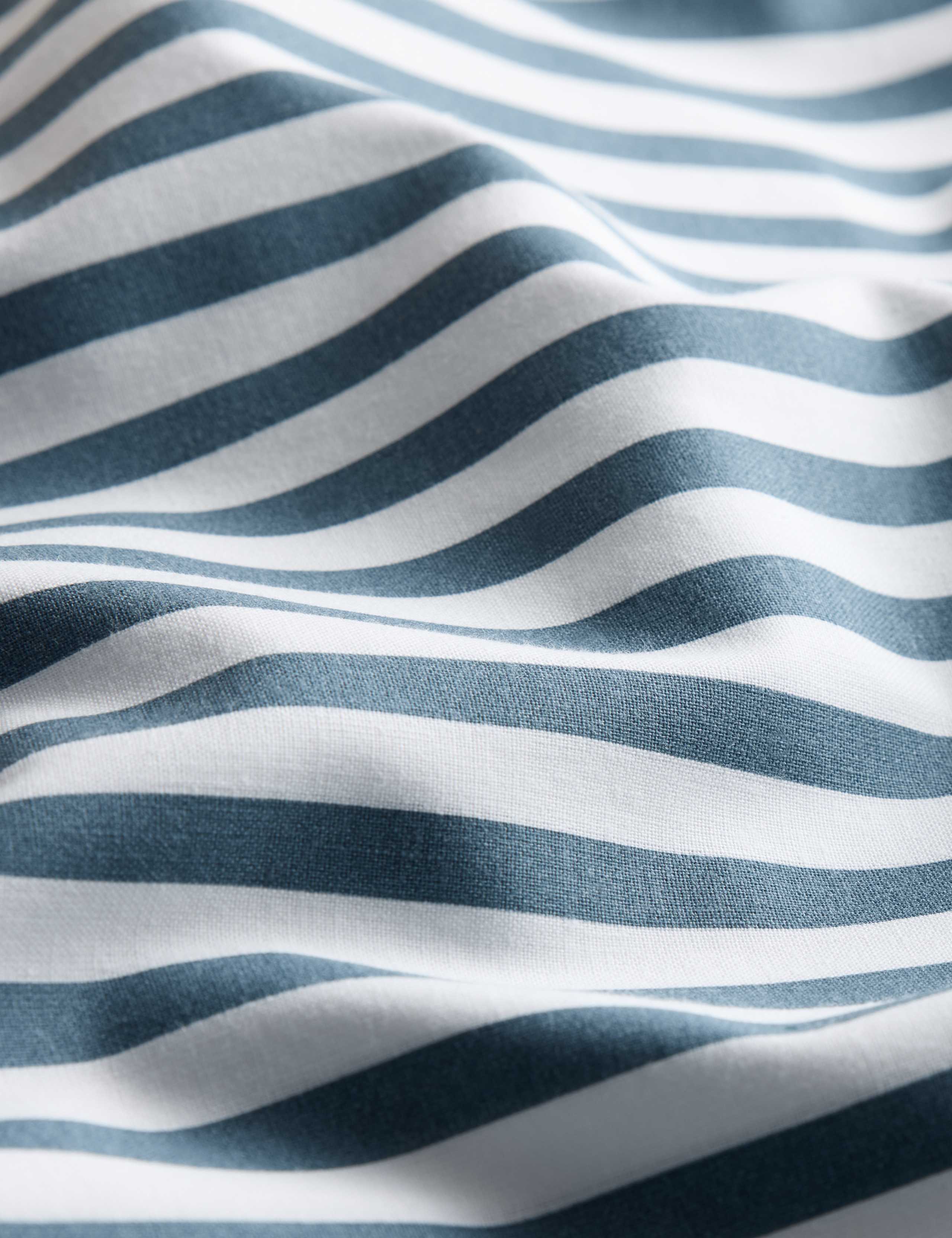 Cotton Blend Simple Stripe Bedding Set 4 of 5