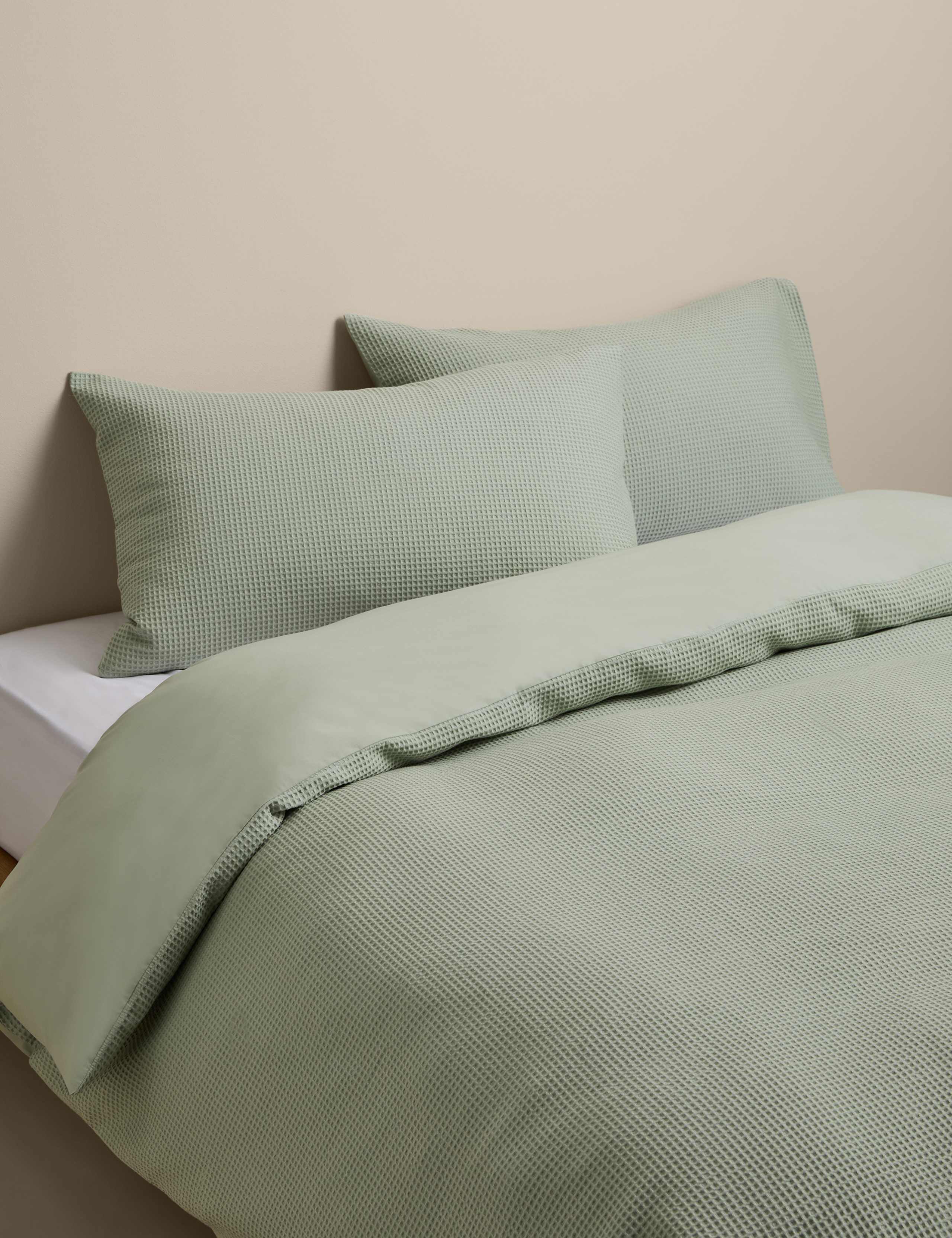 Washed Cotton Waffle Bedding Set 1 of 5