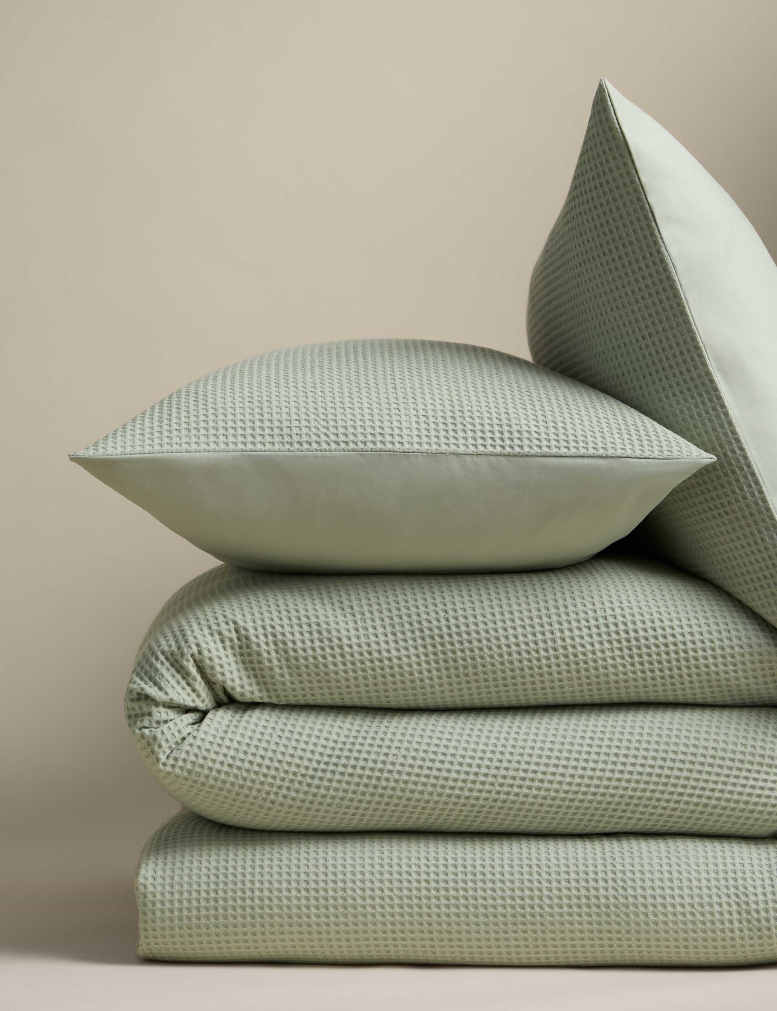 Washed Cotton Waffle Bedding Set 2 of 5