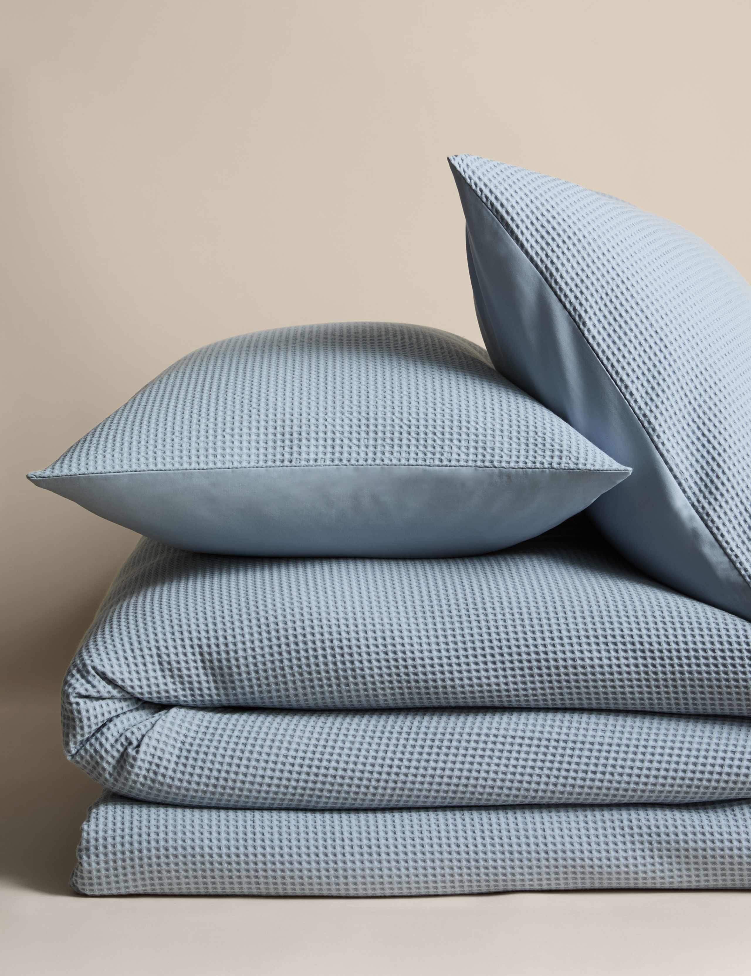 Washed Cotton Waffle Bedding Set 1 of 4
