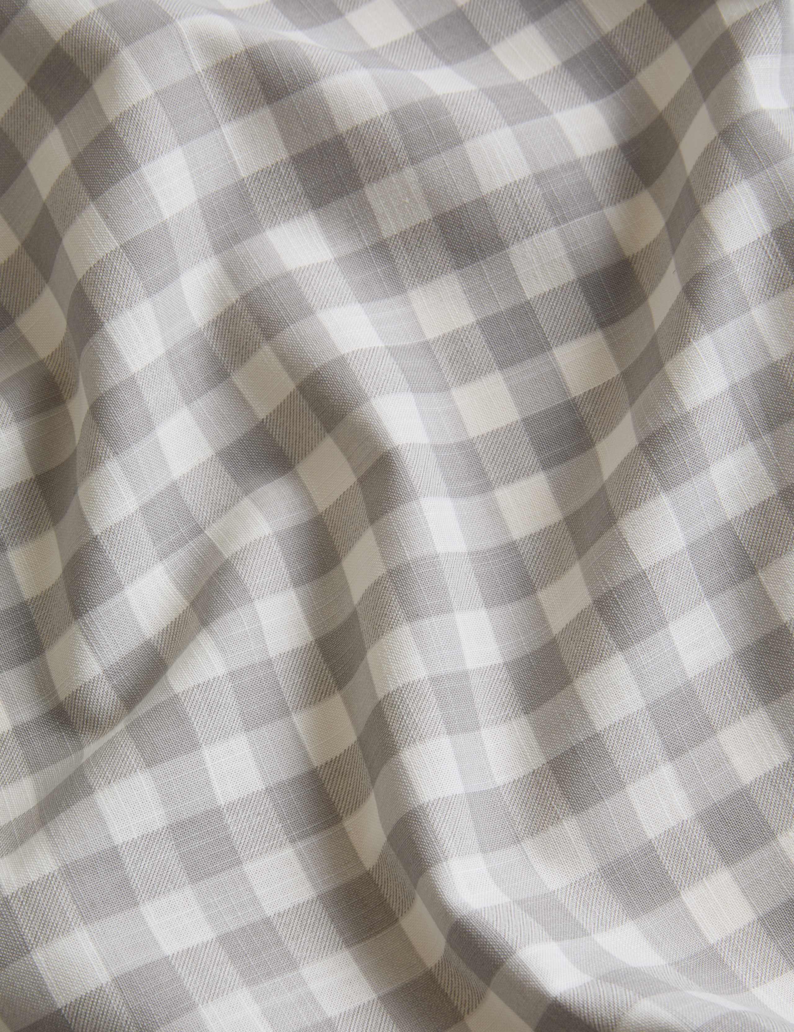 Pure Cotton Gingham Reversible Bedding Set 5 of 5