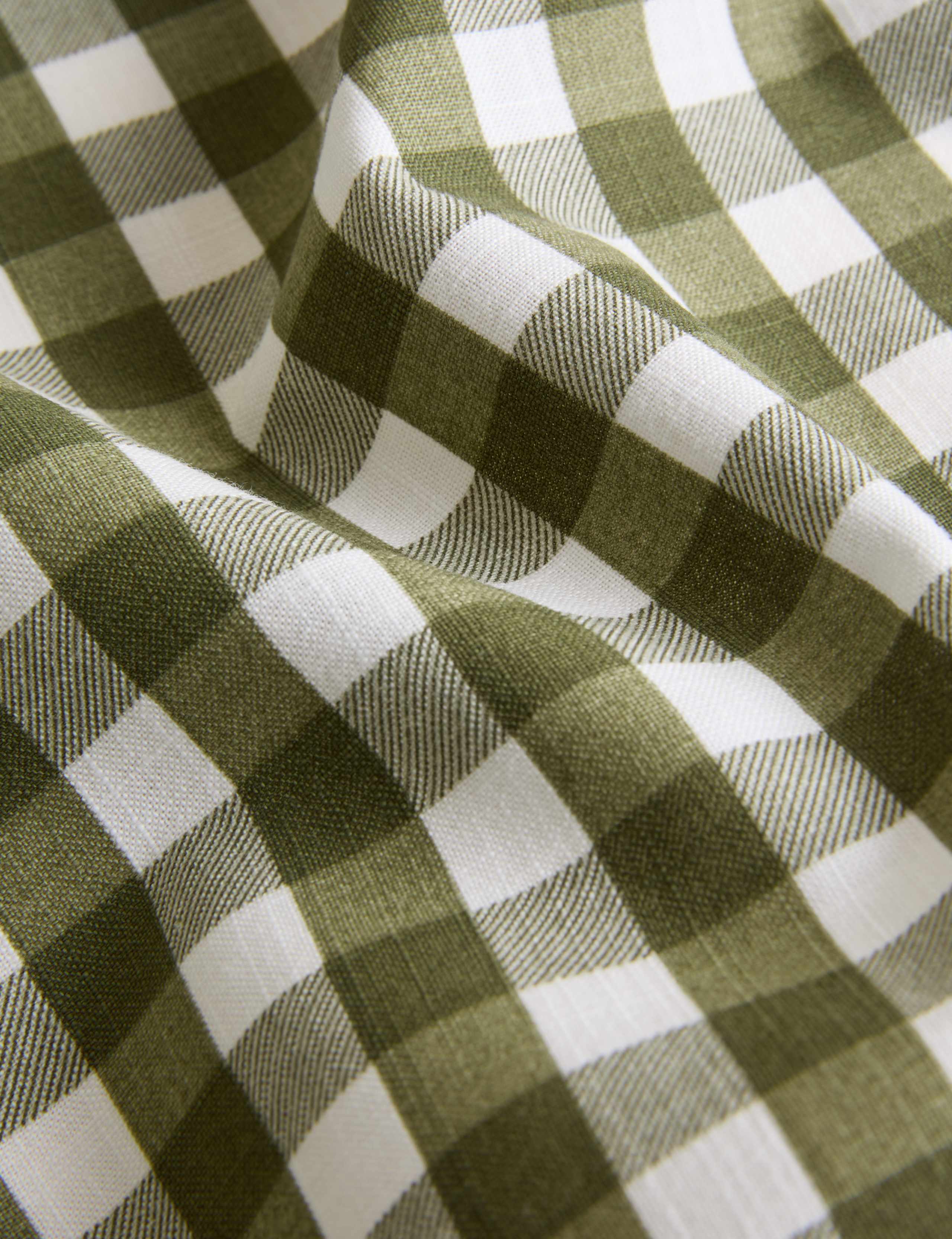 Pure Cotton Gingham Reversible Bedding Set 5 of 5