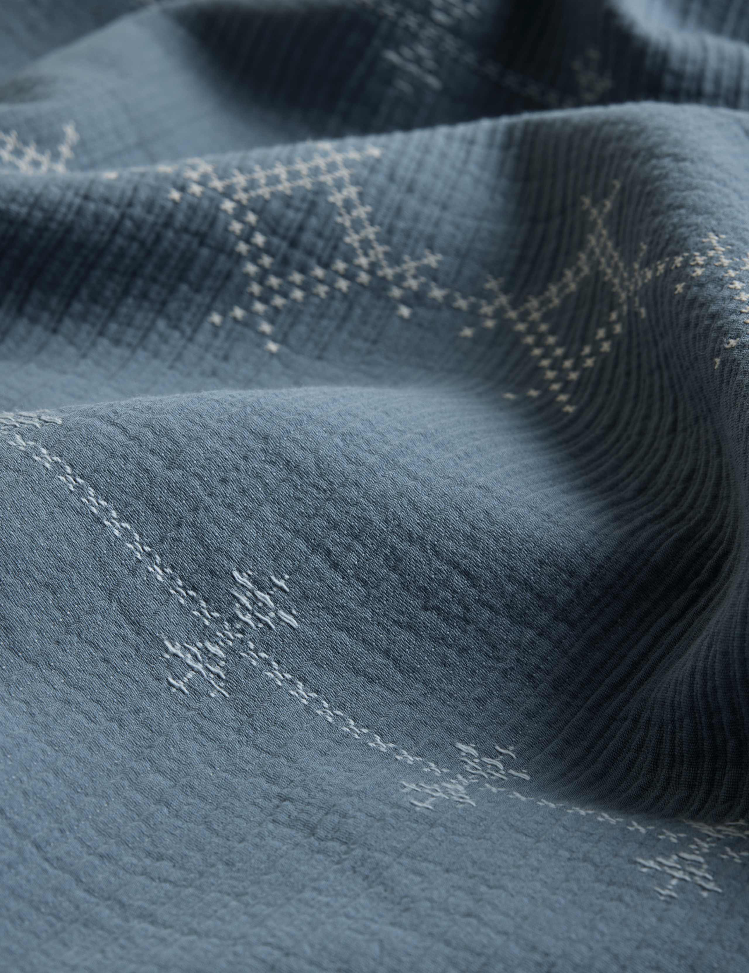 Pure Cotton Cross-Stitch Jacquard Bedding Set 3 of 4
