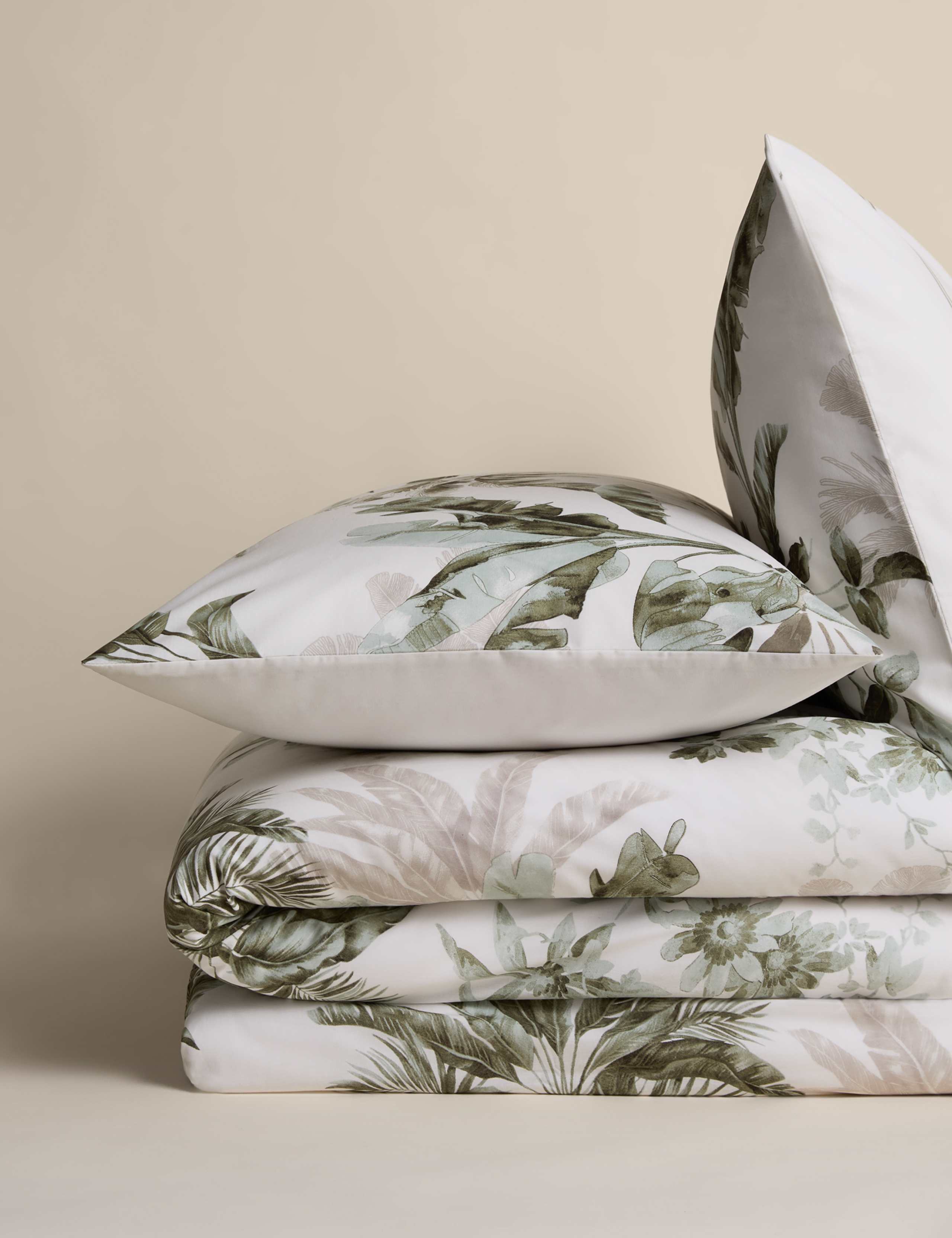 Pure Cotton Botanical Reversible Bedding Set 1 of 4