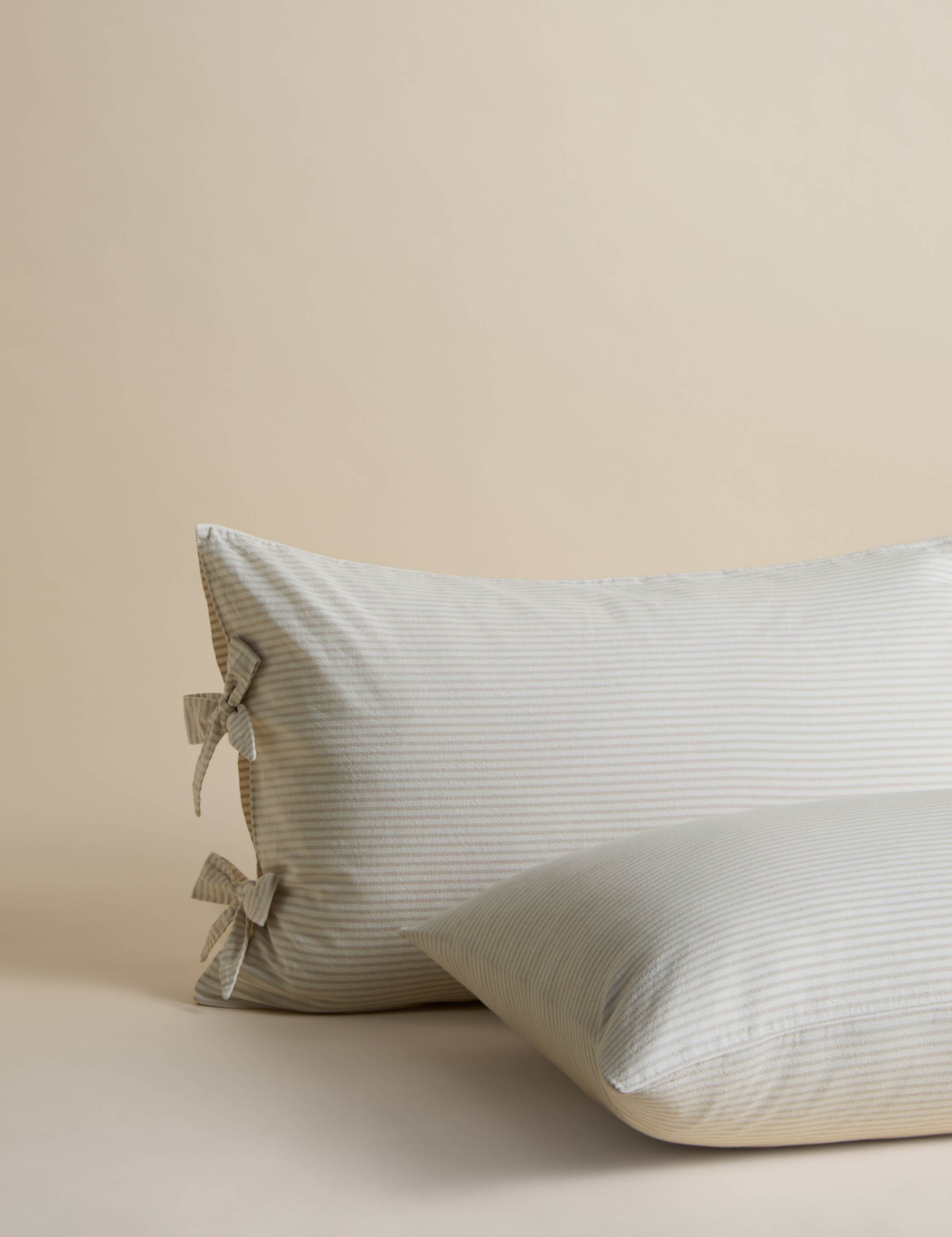 Pure Cotton Striped Tie Bedding Set 3 of 5