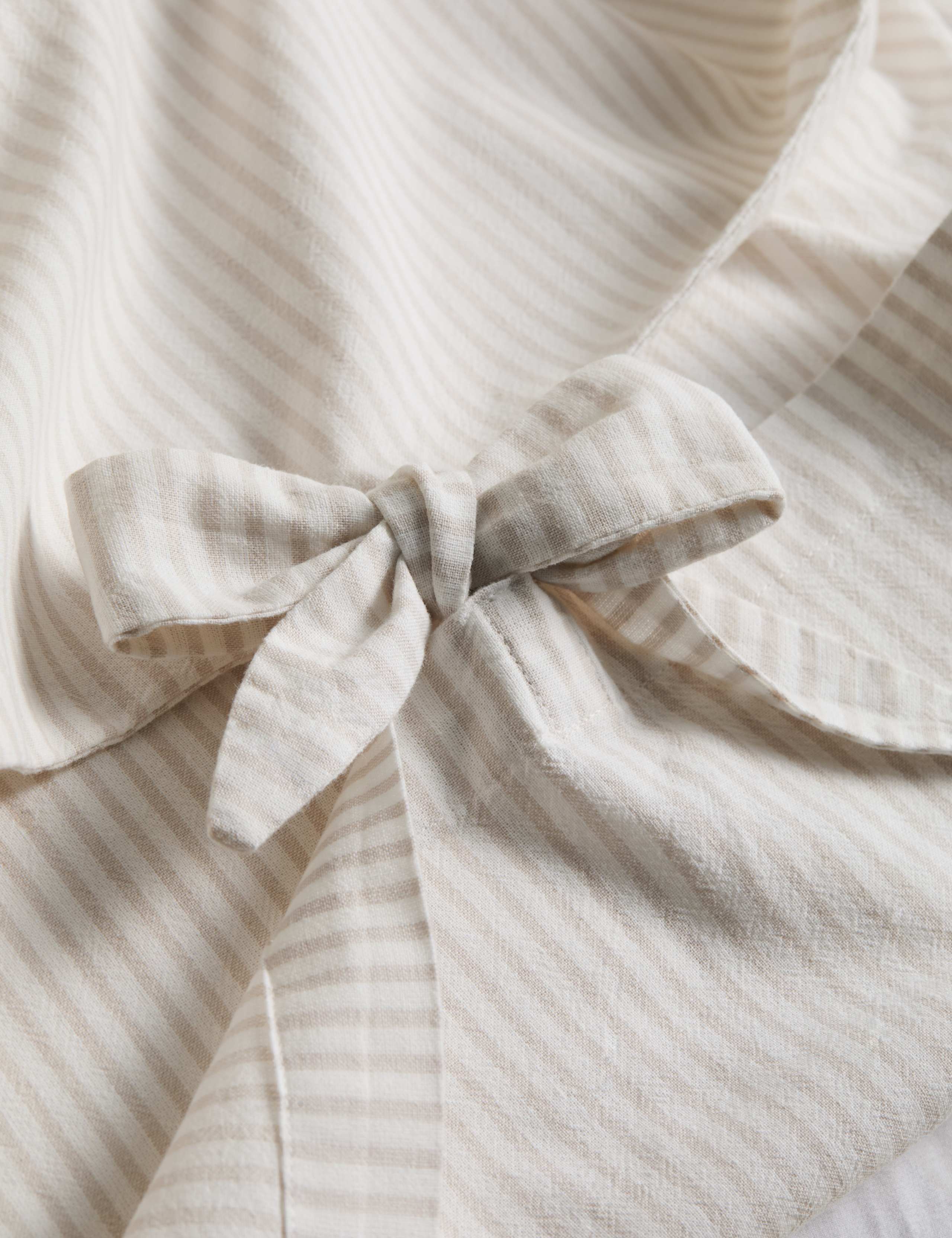 Pure Cotton Striped Tie Bedding Set 4 of 5