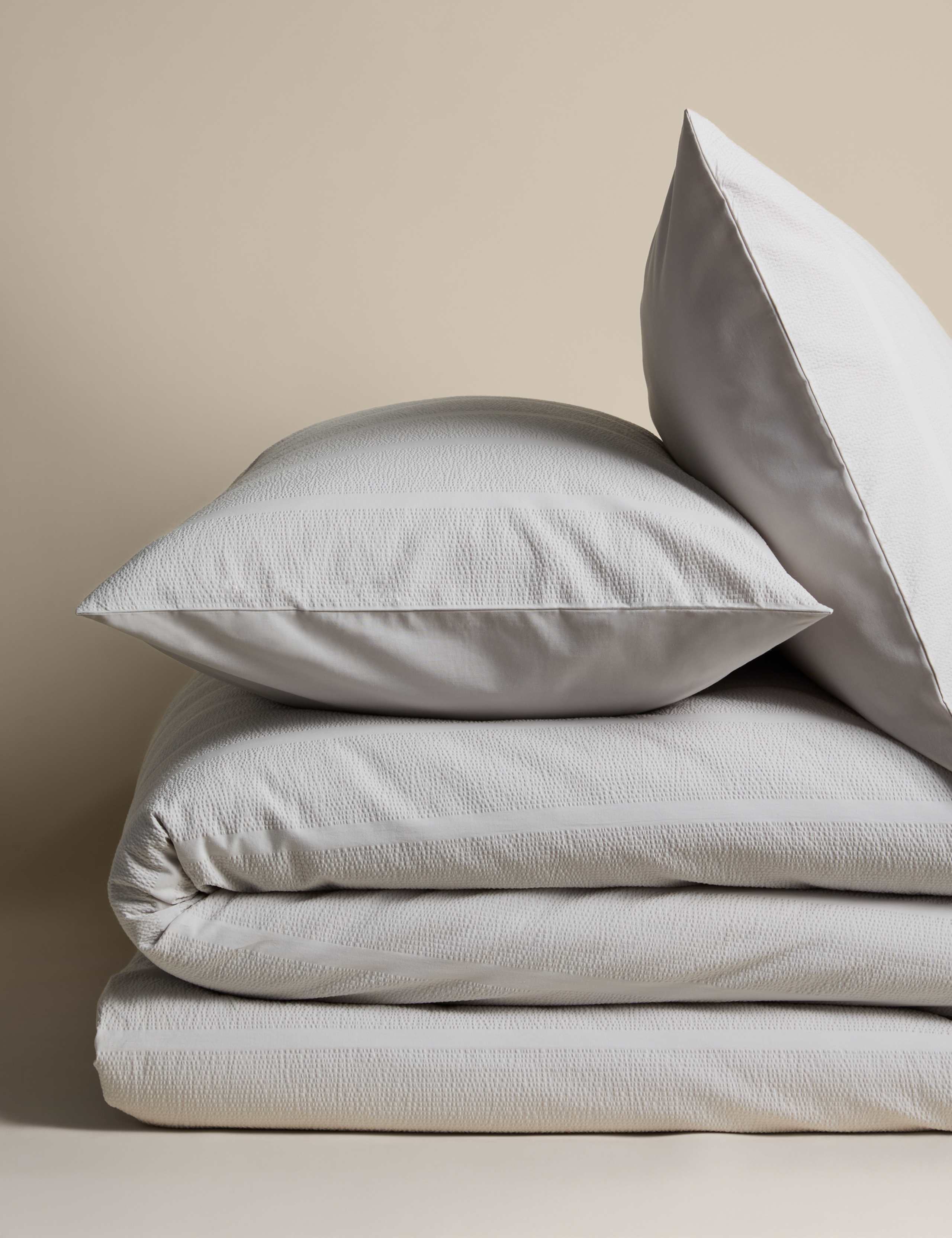 Pure Cotton Striped Seersucker Bedding Set 2 of 5