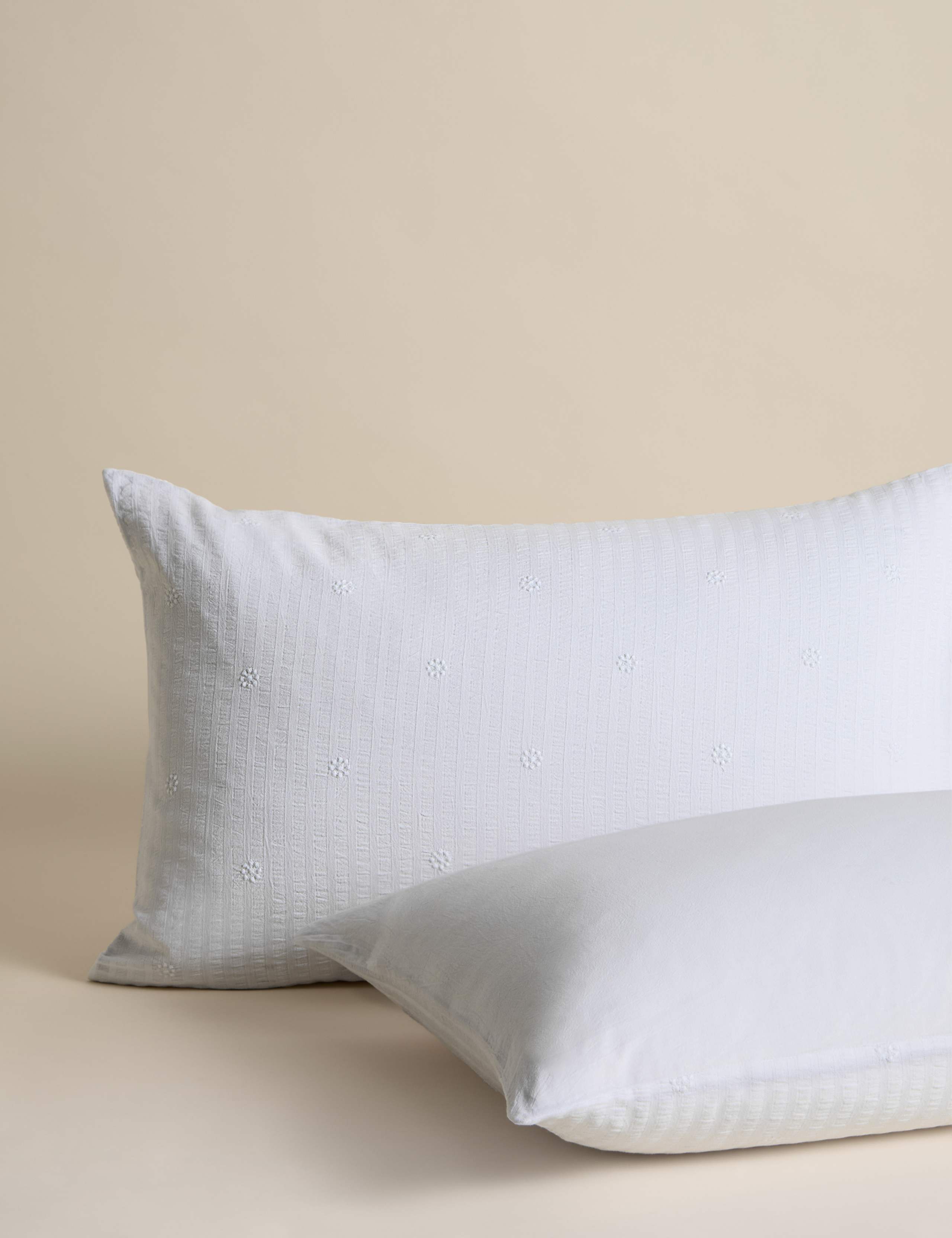 Embroidered Floral Seersucker Bedding Set 3 of 5