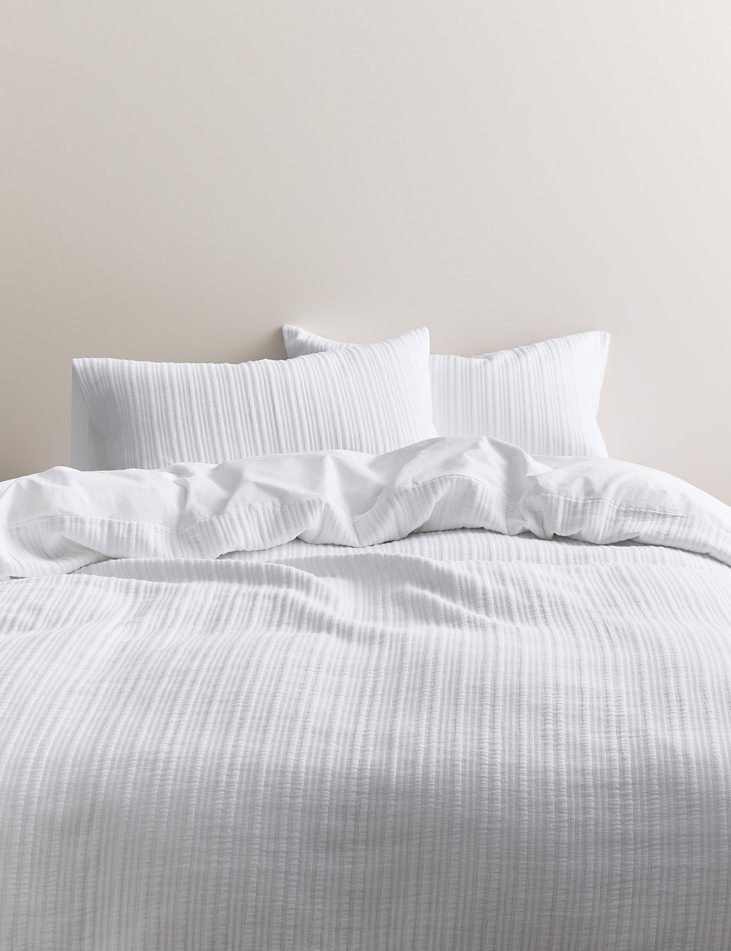 Pure Cotton Ribbed Bedding Set 1 of 5