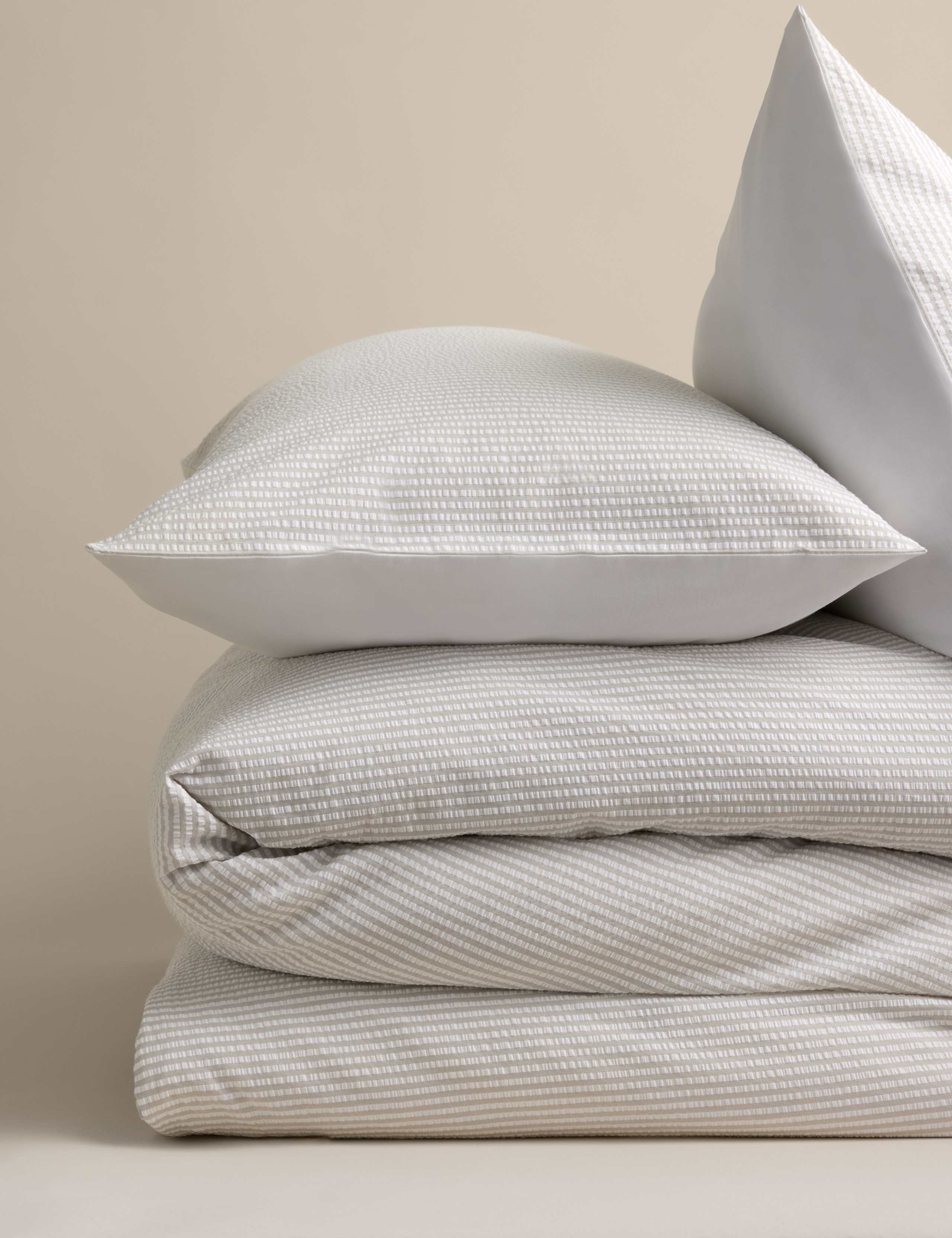 Pure Cotton Striped Seersucker Bedding Set 2 of 5
