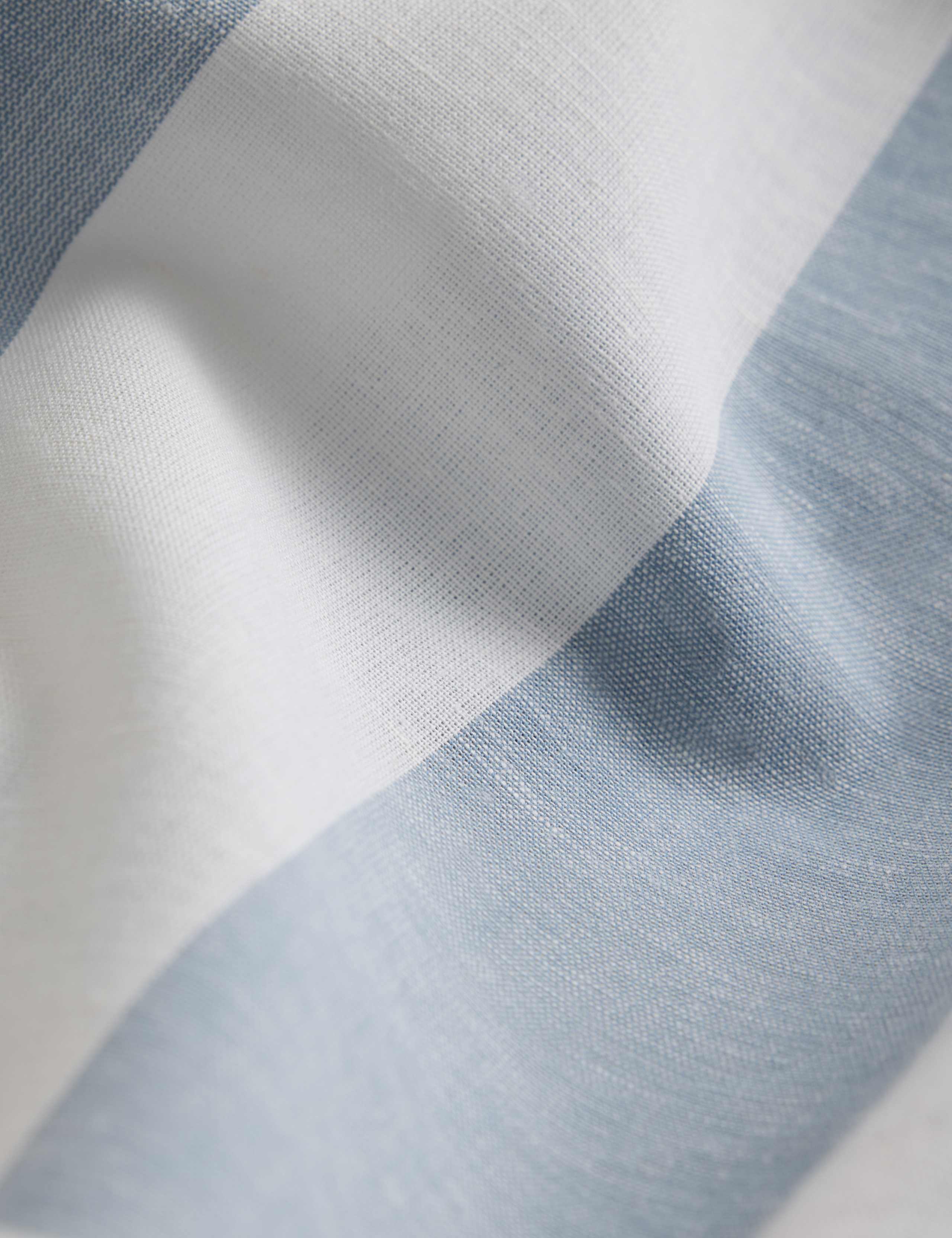 Linen Blend Striped Yarn Dye Bedding Set 4 of 5