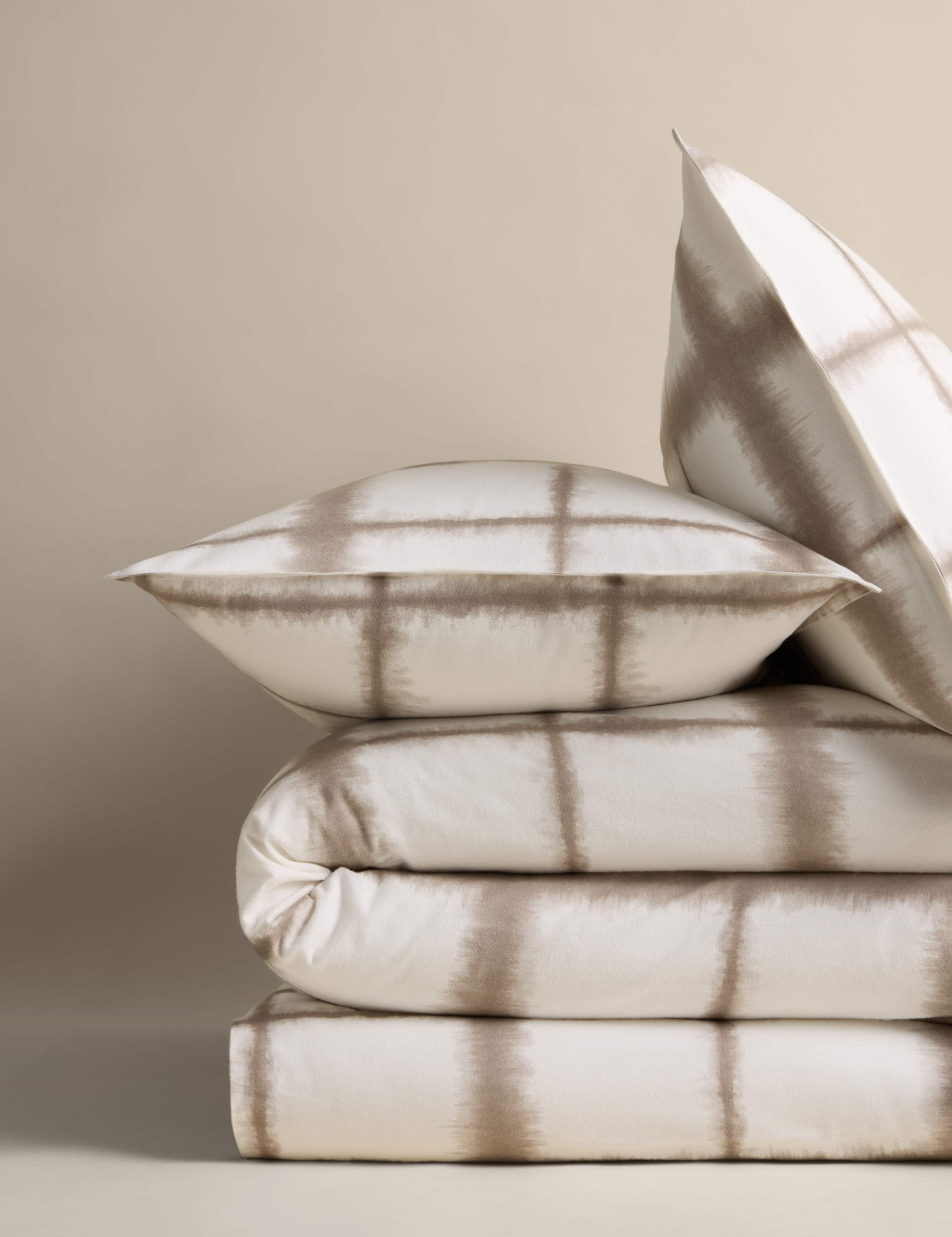 Brushed Cotton Blurred Check Bedding Set 2 of 5