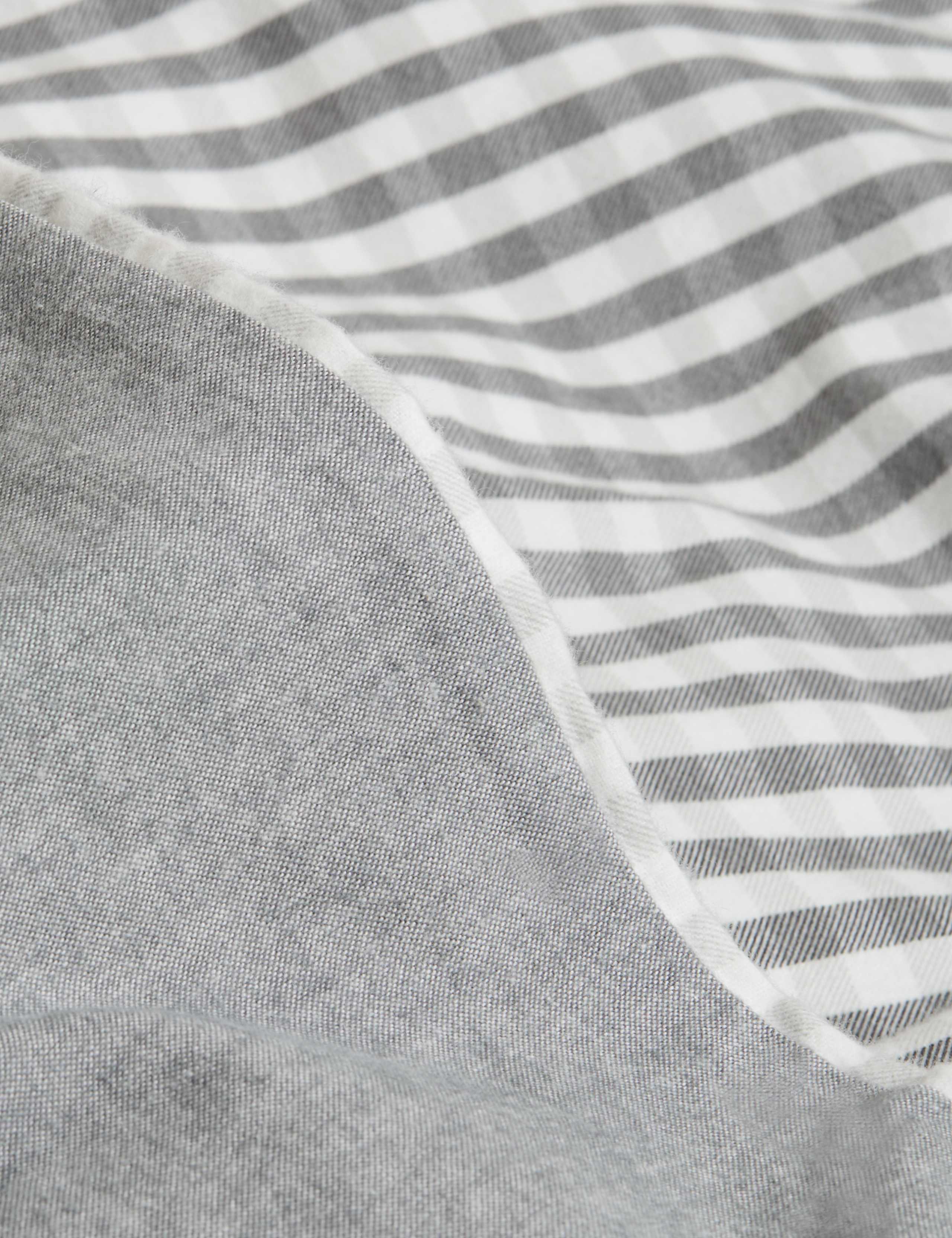 Brushed Cotton Melange Gingham Bedding Set 4 of 5