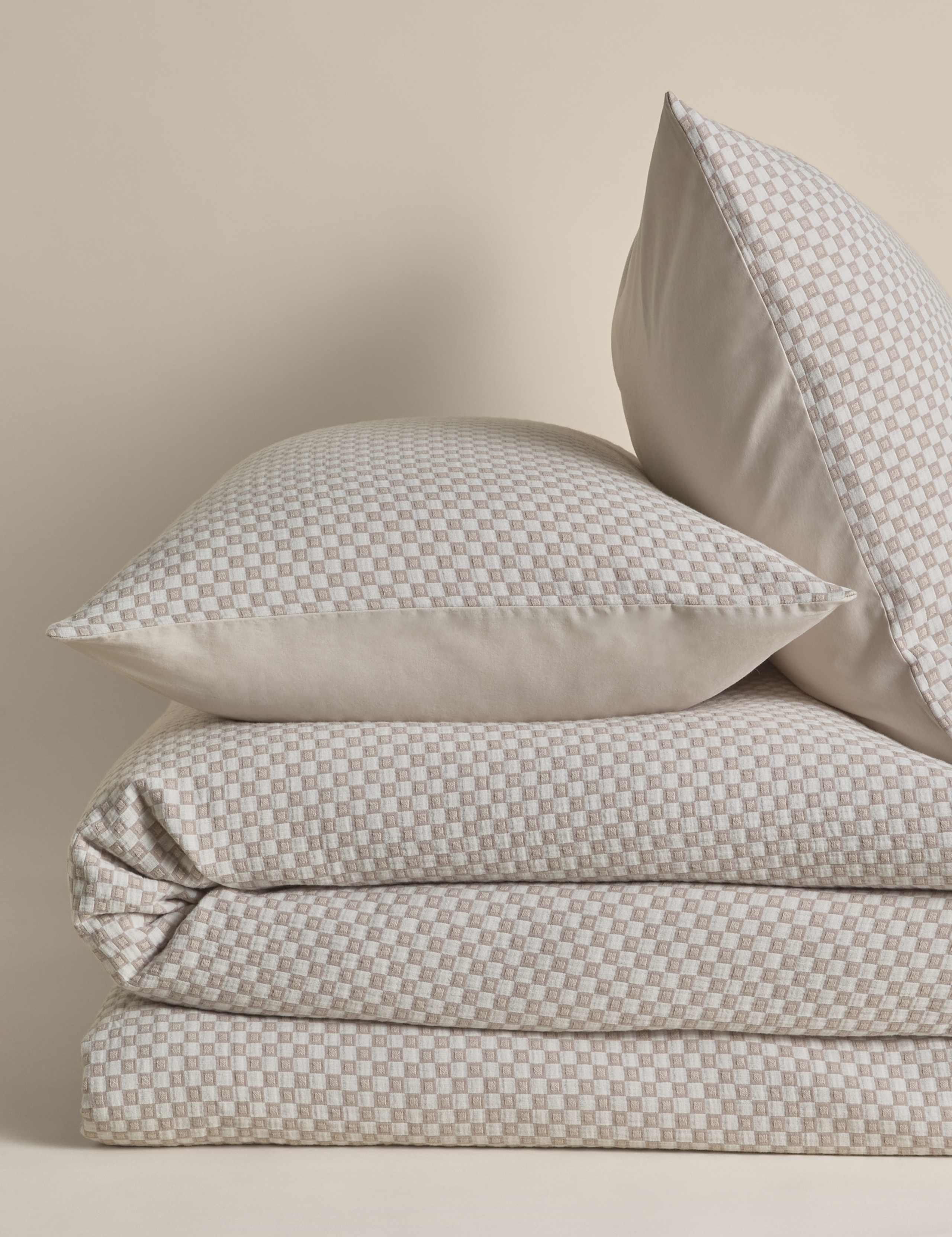 Pure Cotton Geometric Matelasse Bedding Set 1 of 4