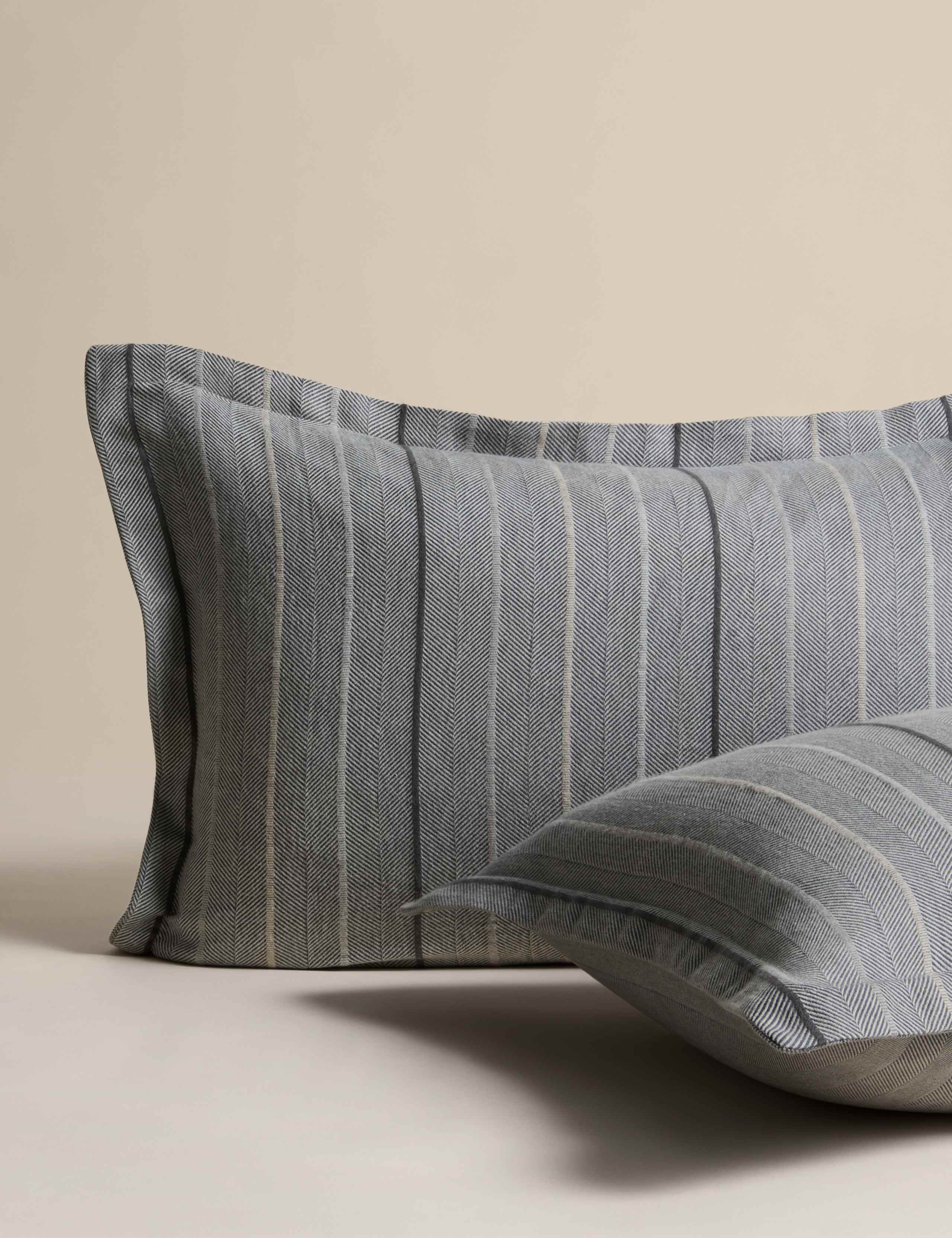 Pure Cotton Herringbone Striped Bedding Set 3 of 5