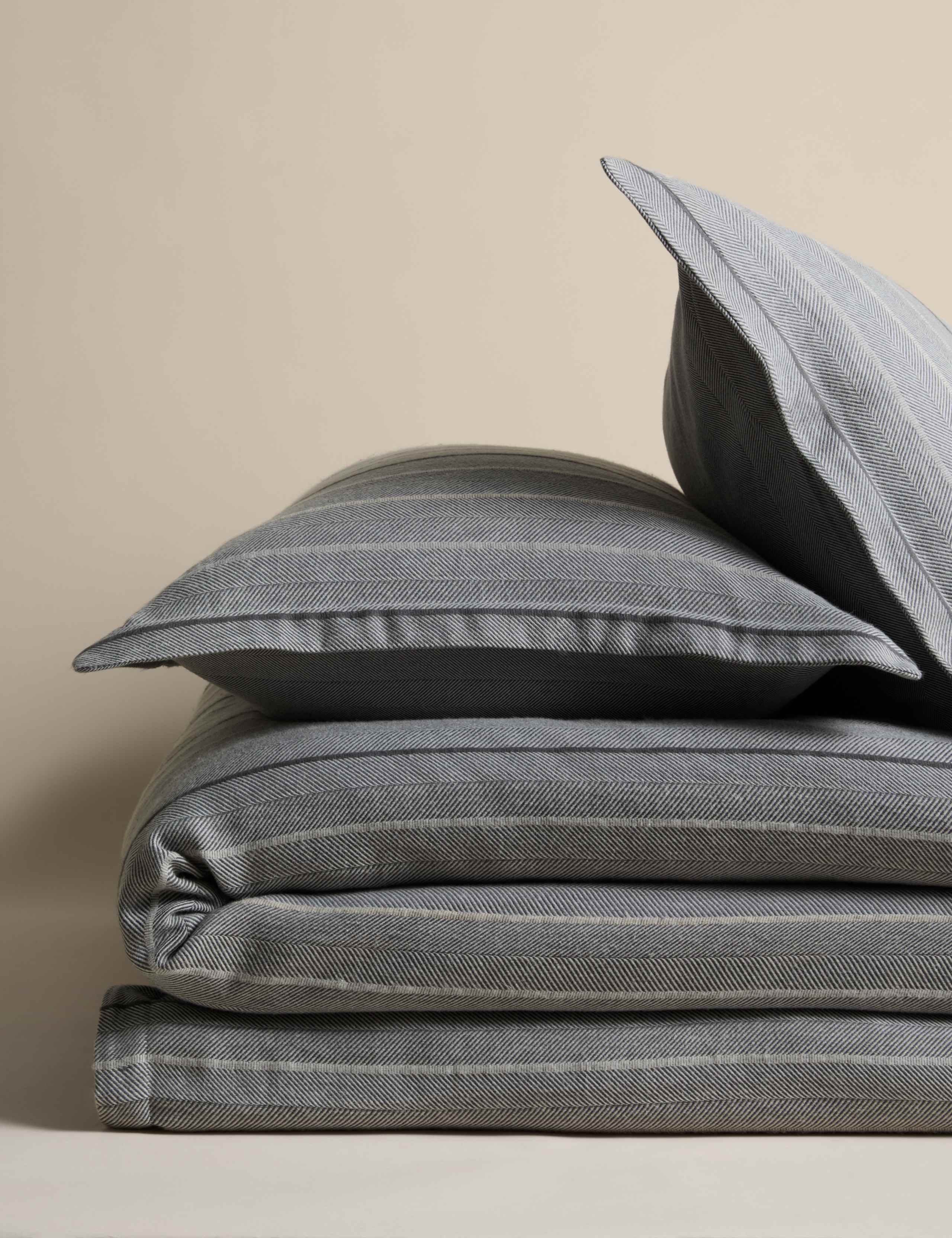 Pure Cotton Herringbone Striped Bedding Set 2 of 5