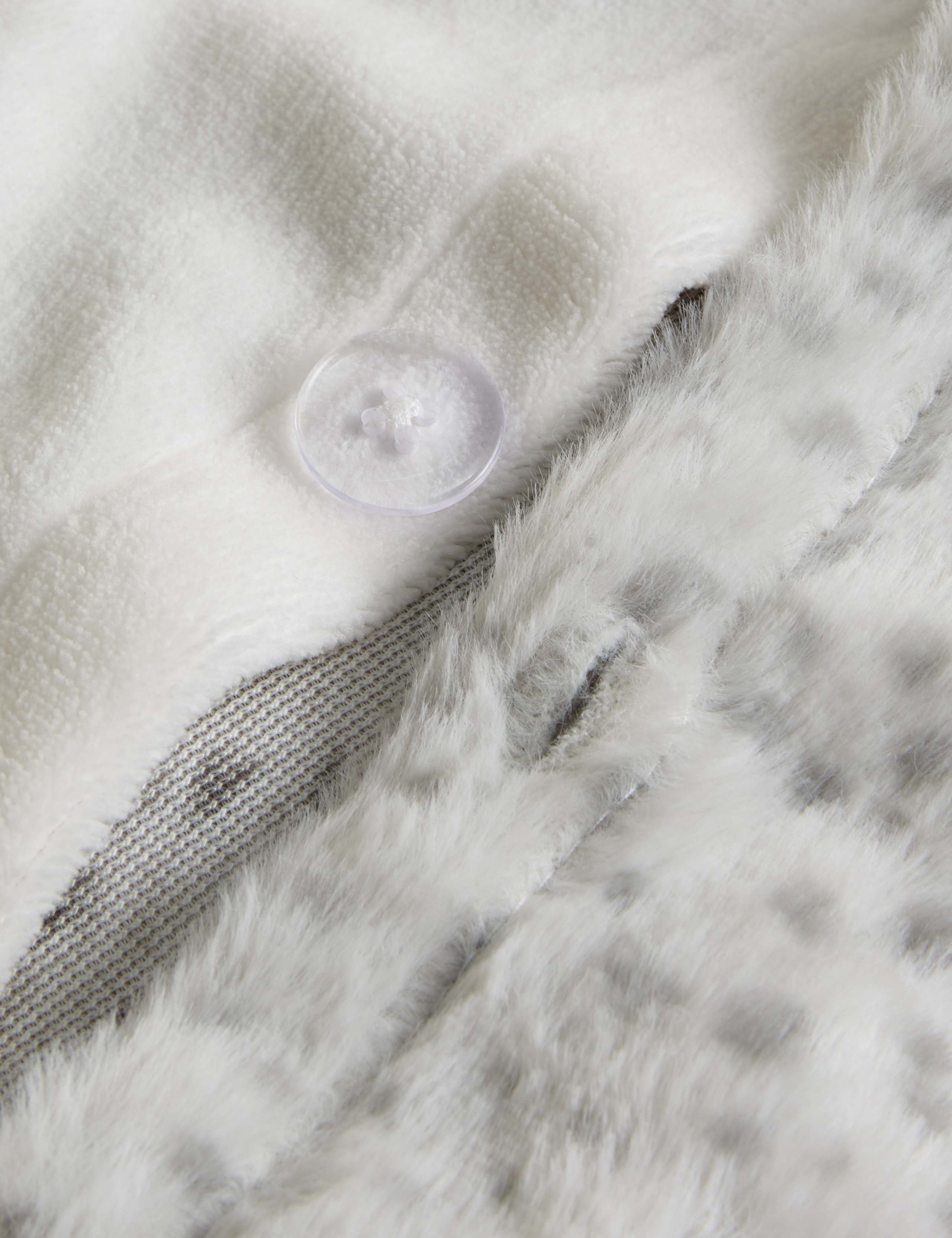 Snow Leopard Faux Fur Bedding Set 4 of 4